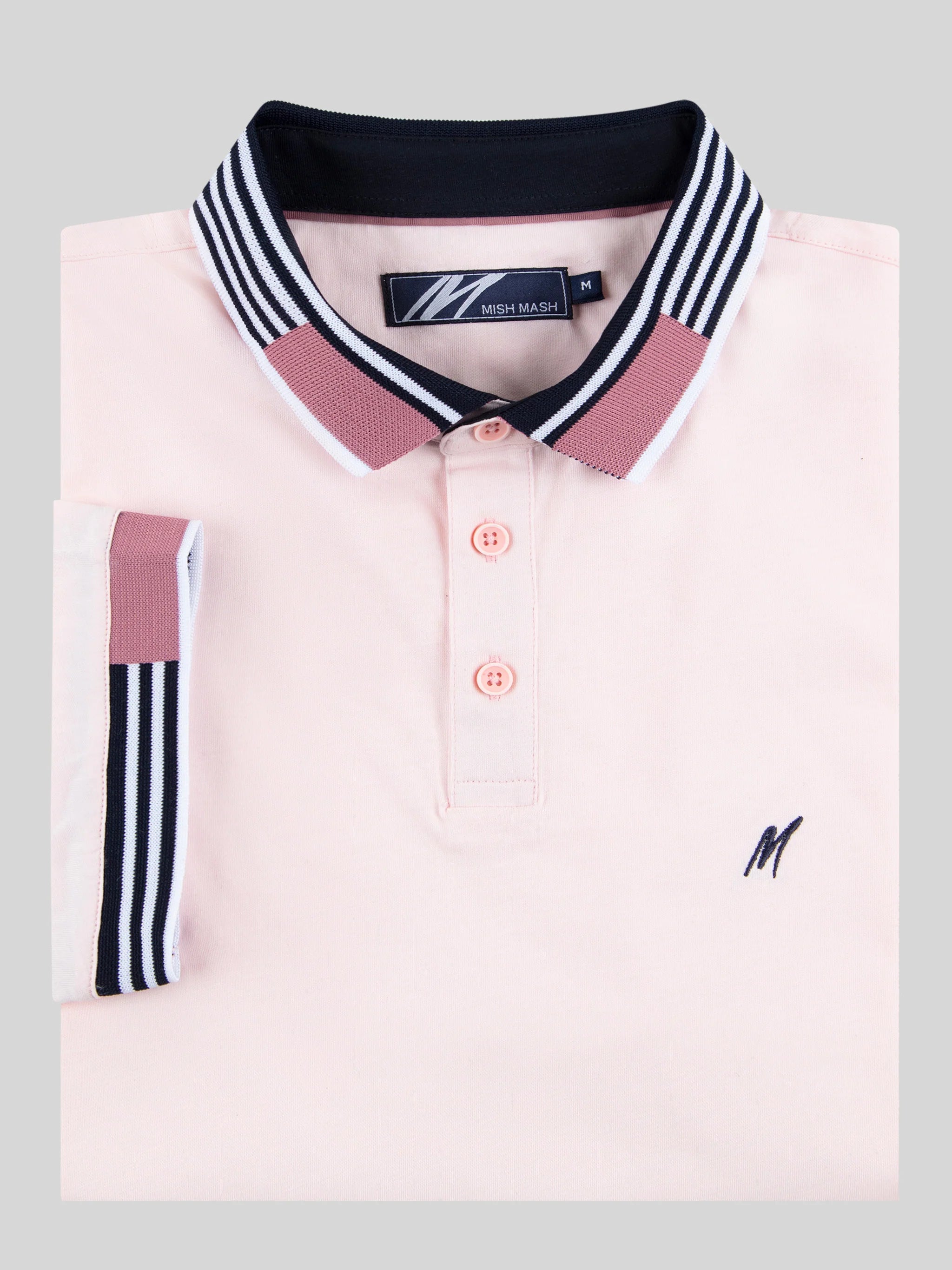 Mish Mash Regular Fit Cotton Jersey Polo Oslo - PINK