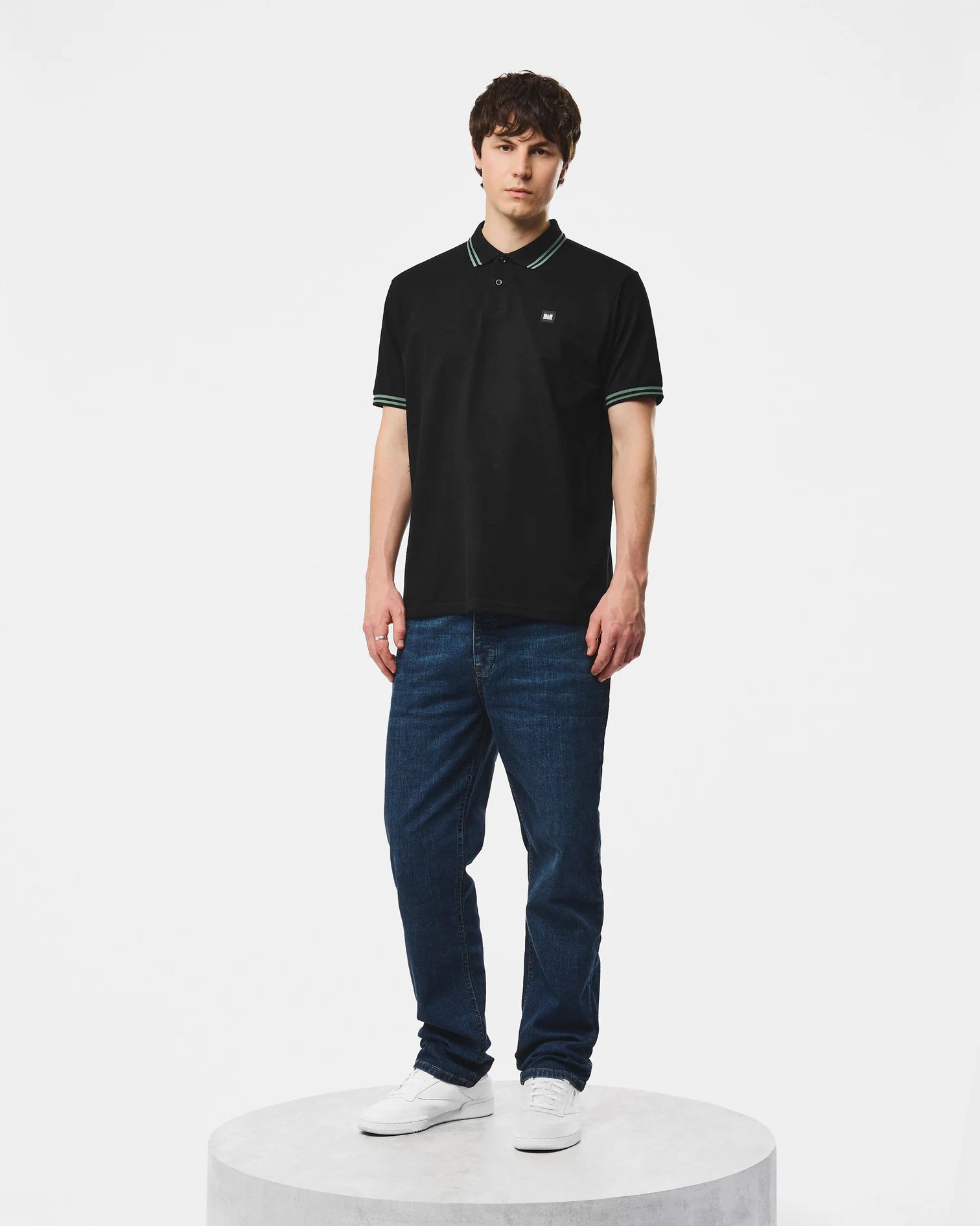 Weekend Offender Levanto Polo Shirt Black/Thyme Green