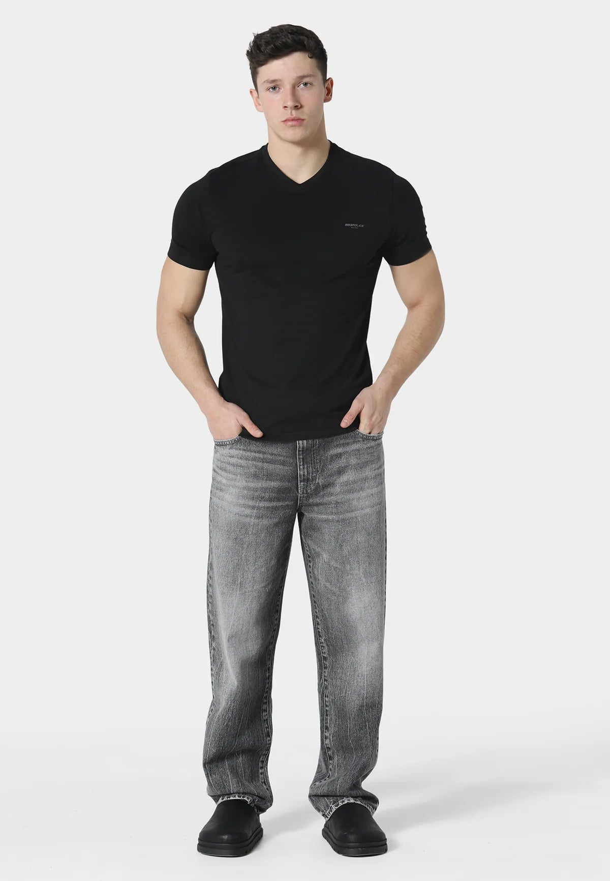 883 Police PRISM BLACK T-SHIRT