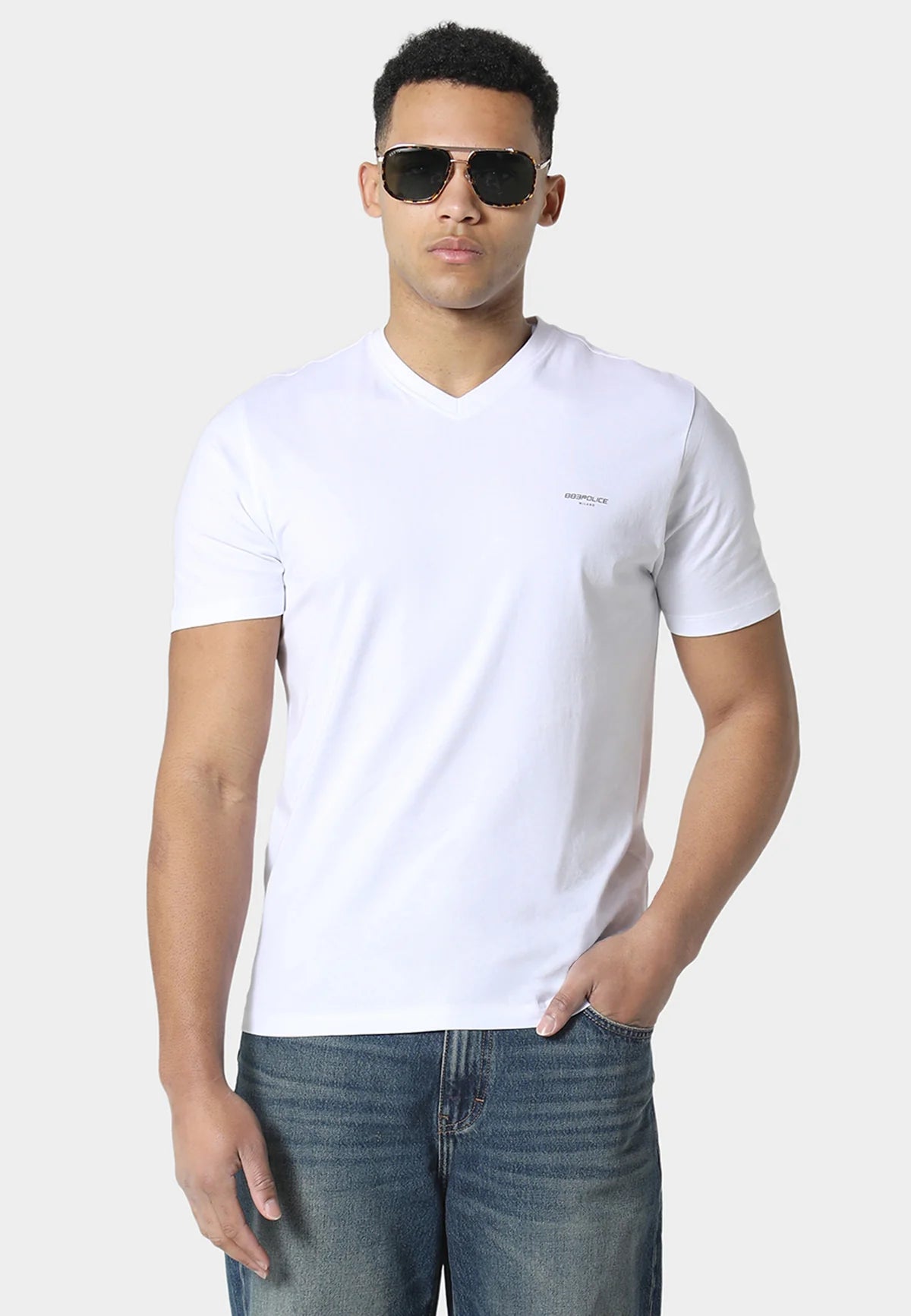 883 Police PRISM WHITE T-SHIRT