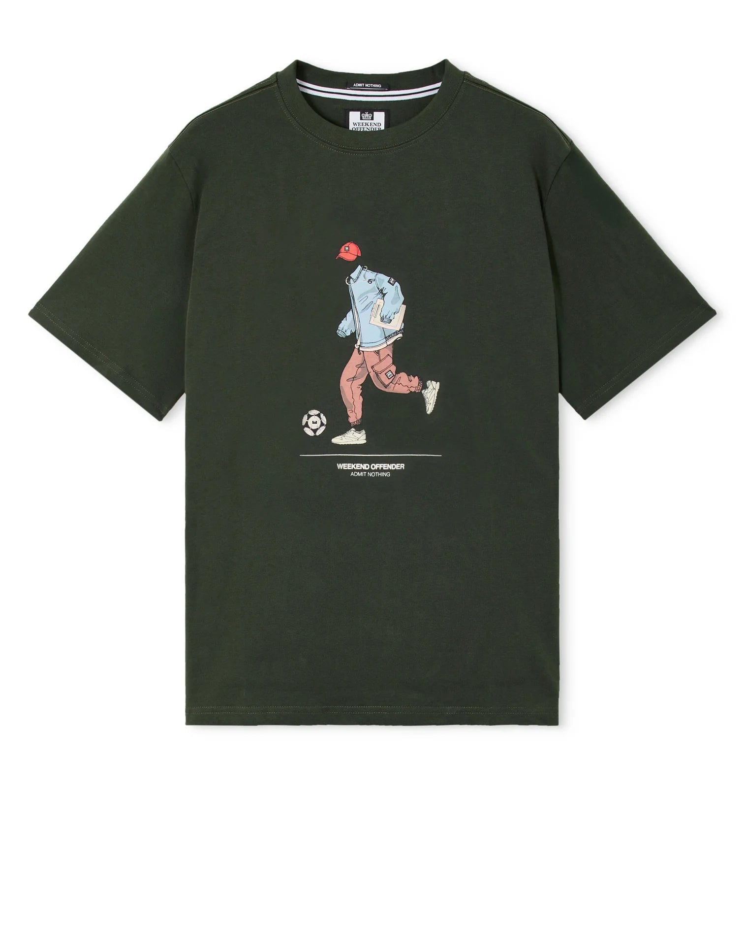 Weekend Offender Biskra Graphic T-Shirt Black Forest Green