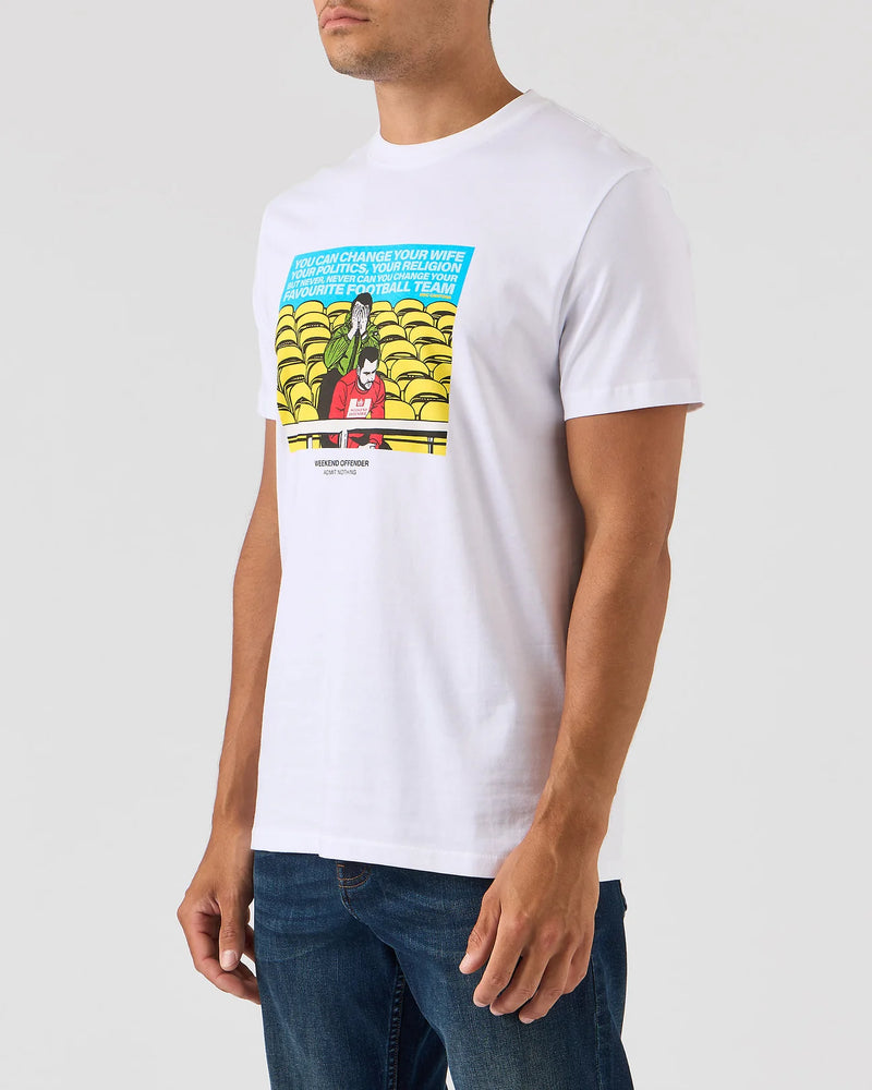Weekend Offender ERIC GRAPHIC T-SHIRT - WHITE