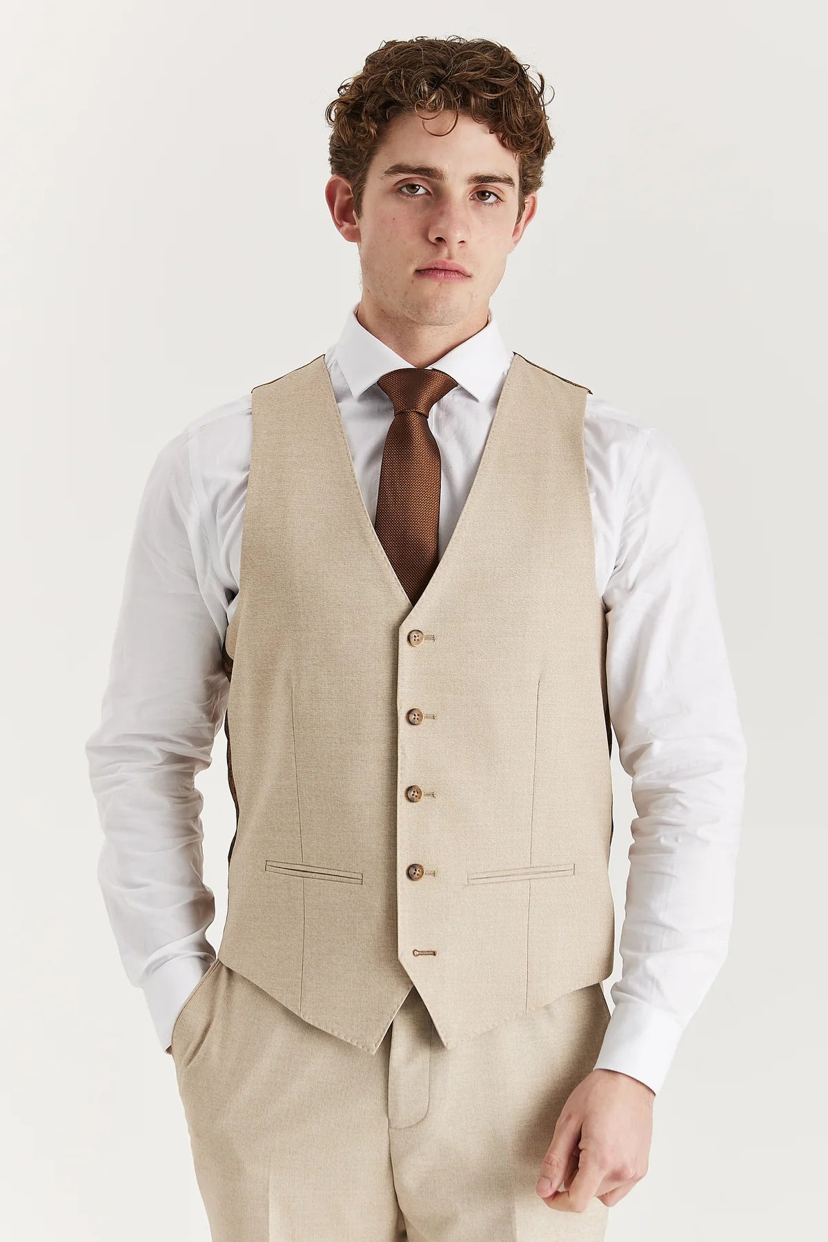 Paul Andrew BELMONT - MEN'S WAISTCOAT - BEIGE