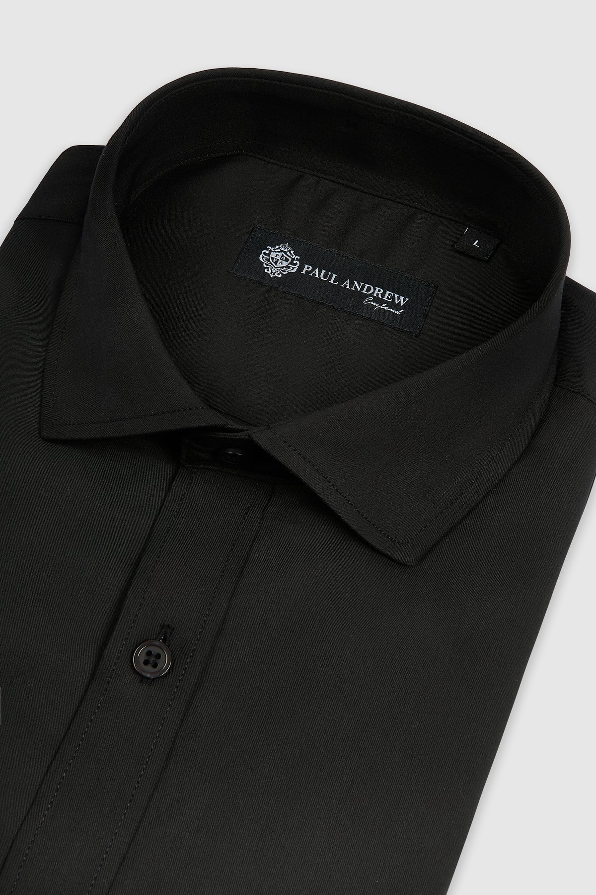 Paul Andrew Oliver - Cutaway Collar Shirt - BLACK