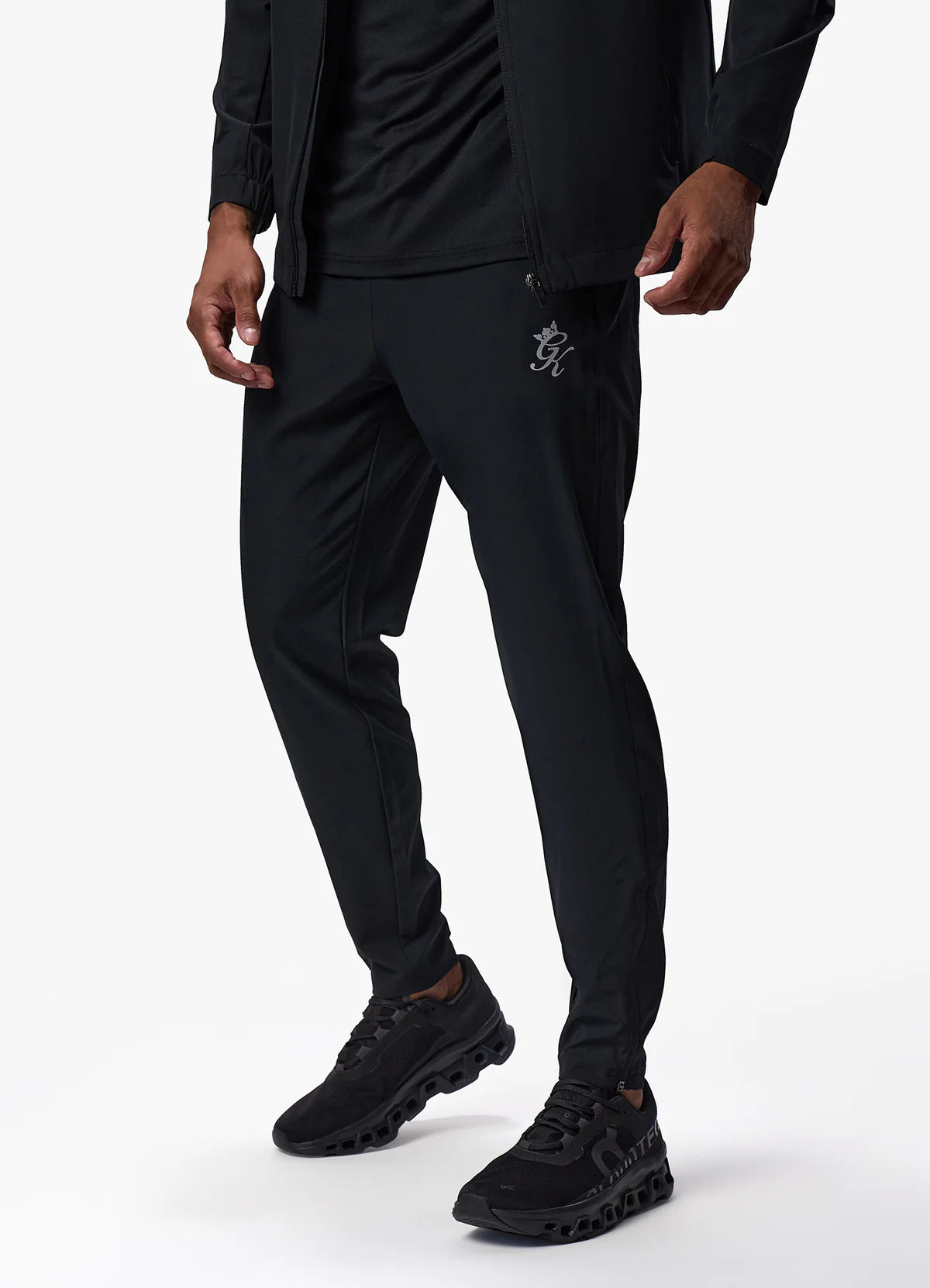 Gym King Flex Woven Tracksuit Bottom Black DesignerMenswear