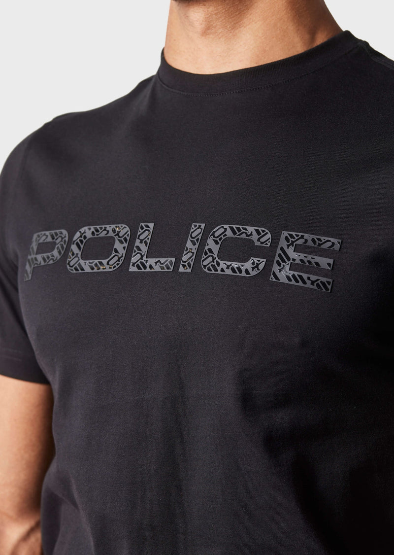 883 Police Silvio 100% Cotton T-Shirt - Black