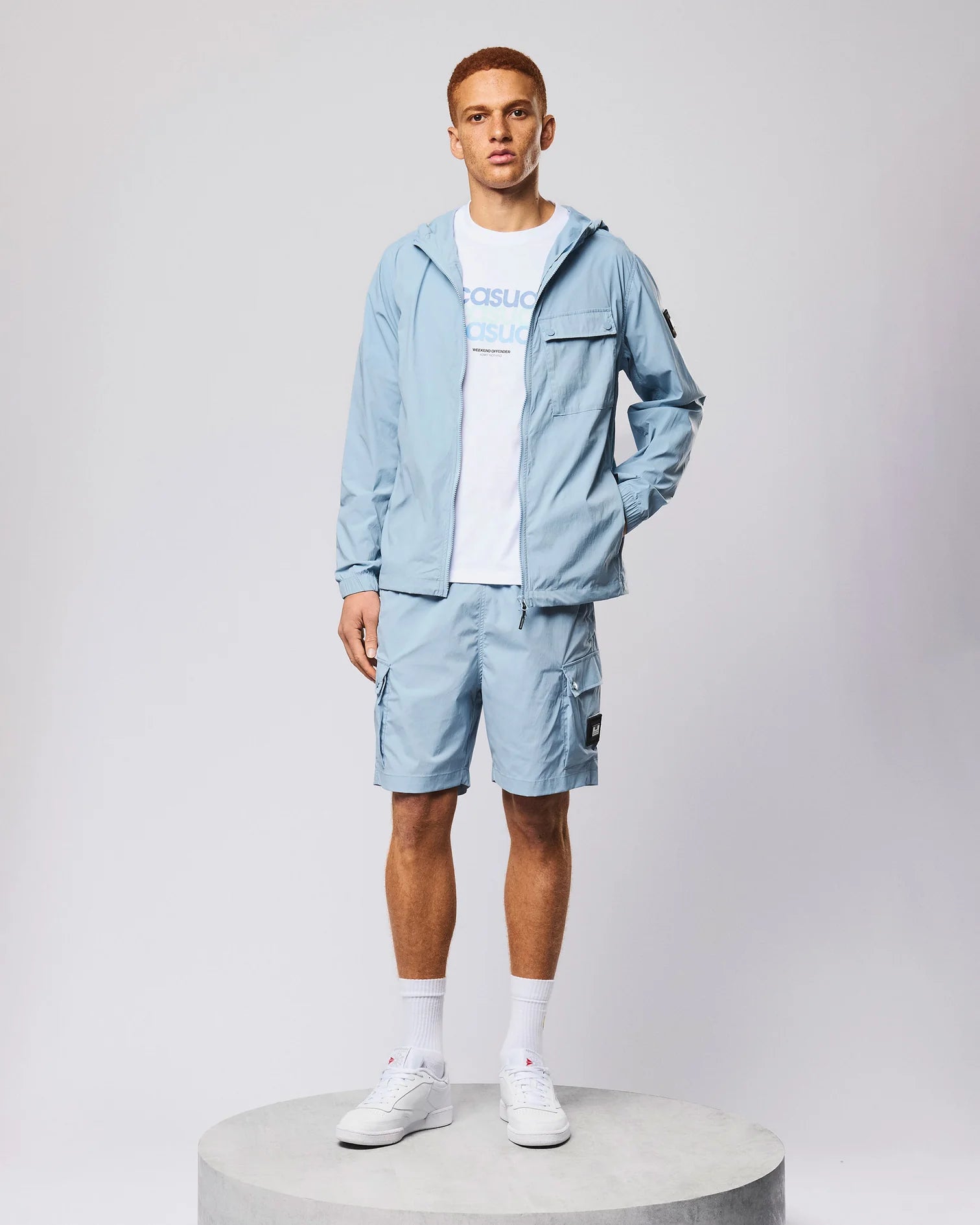 Weekend Offender Baraki Cargo Short Blue Tourmaline