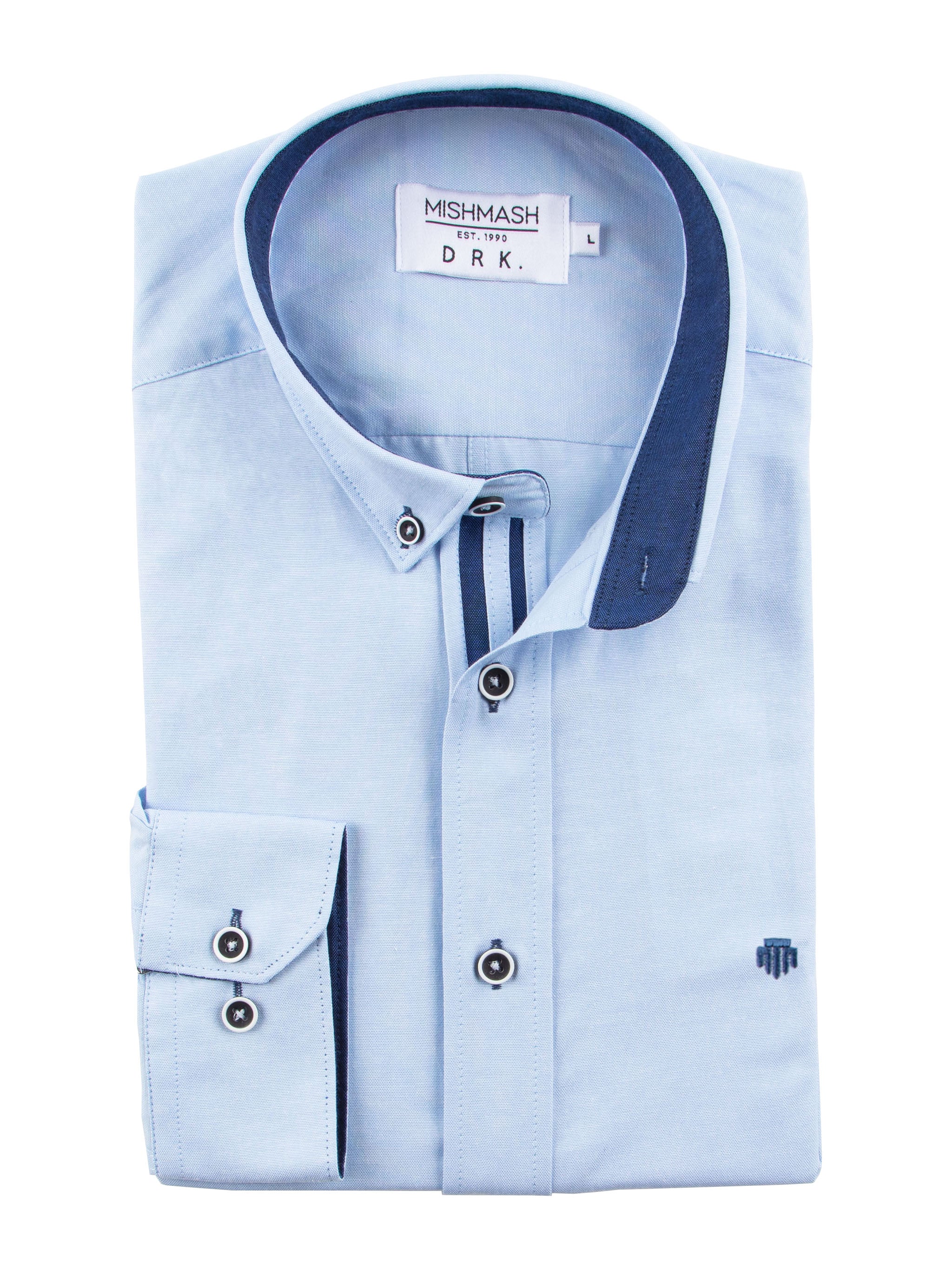 Mish Mash REGULAR FIT SUMMIT OXFORD LONG SLEEVE SHIRT - SKY BLUE