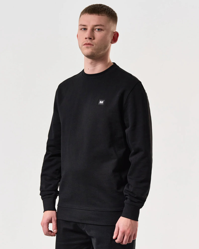 Weekend Offender Ferrer 100% Cotton Sweatshirt - Black