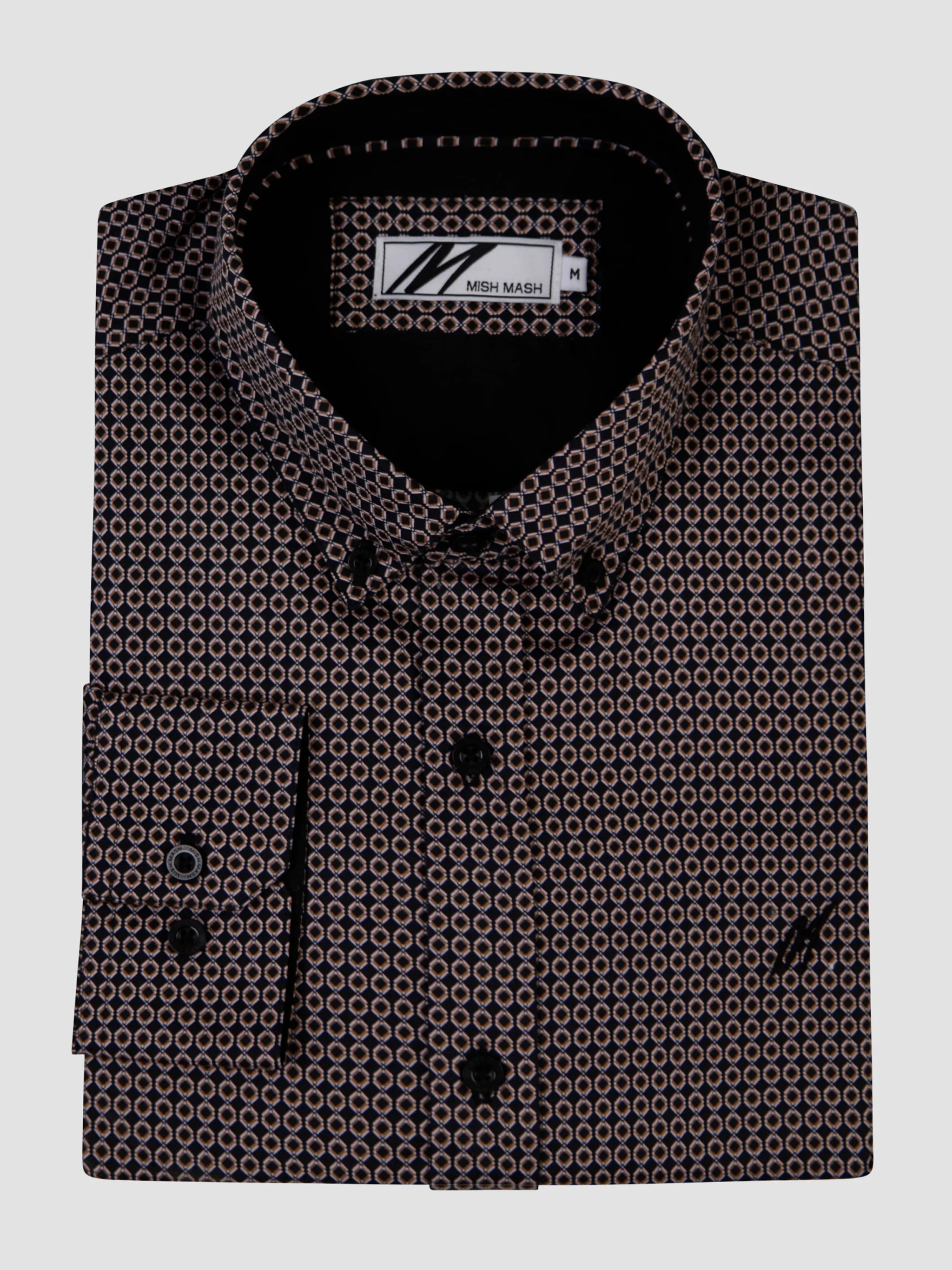 Mish Mash Sandbank Long Sleeve Shirt - BLACK