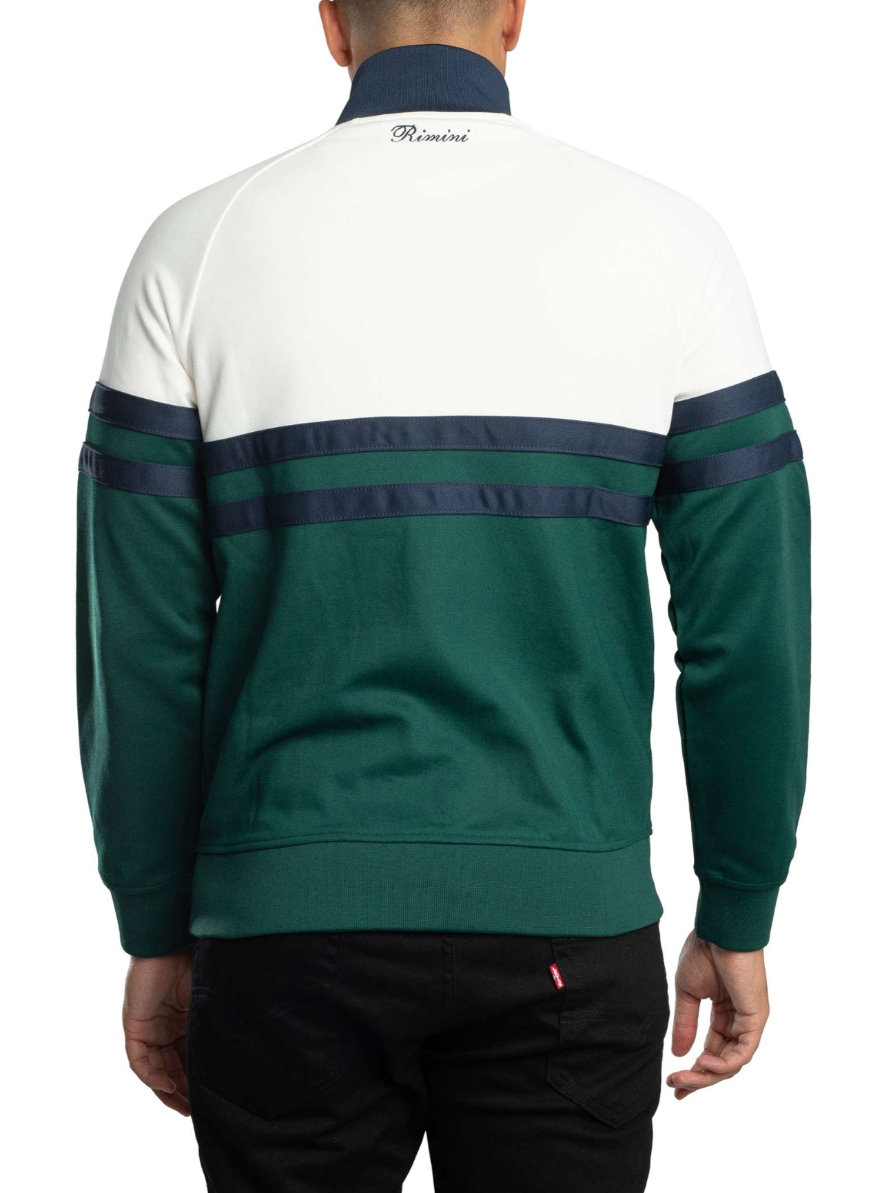 Ellesse Rimini Track Jacket - Off White/Dark Green