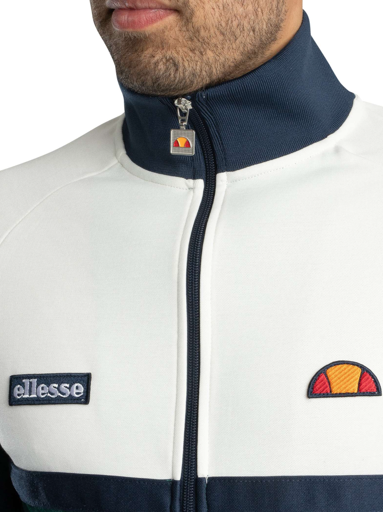 Ellesse Rimini Track Jacket - Off White/Dark Green