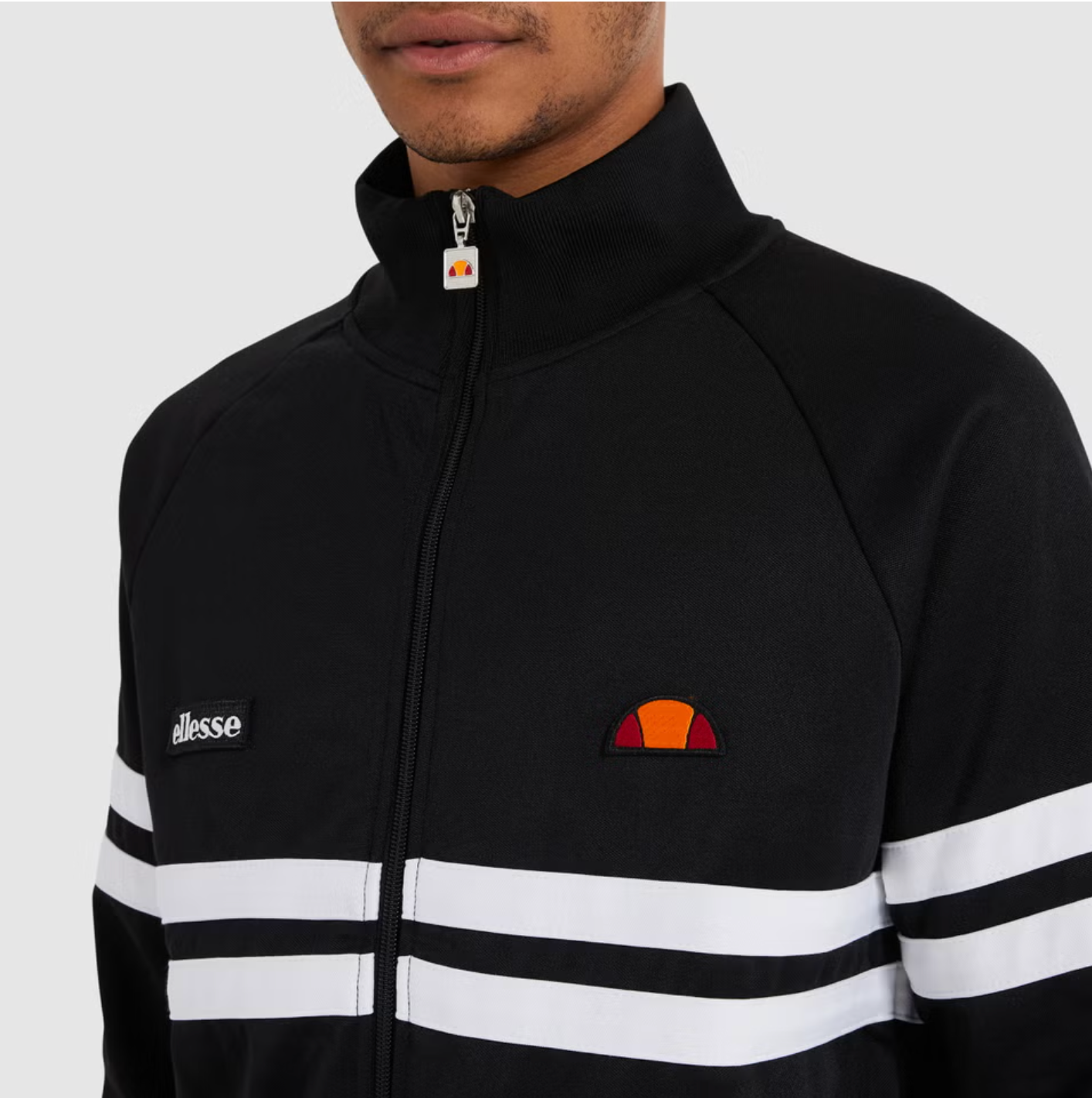 Ellesse Rimini Track Top Black - BLACK/WHITE