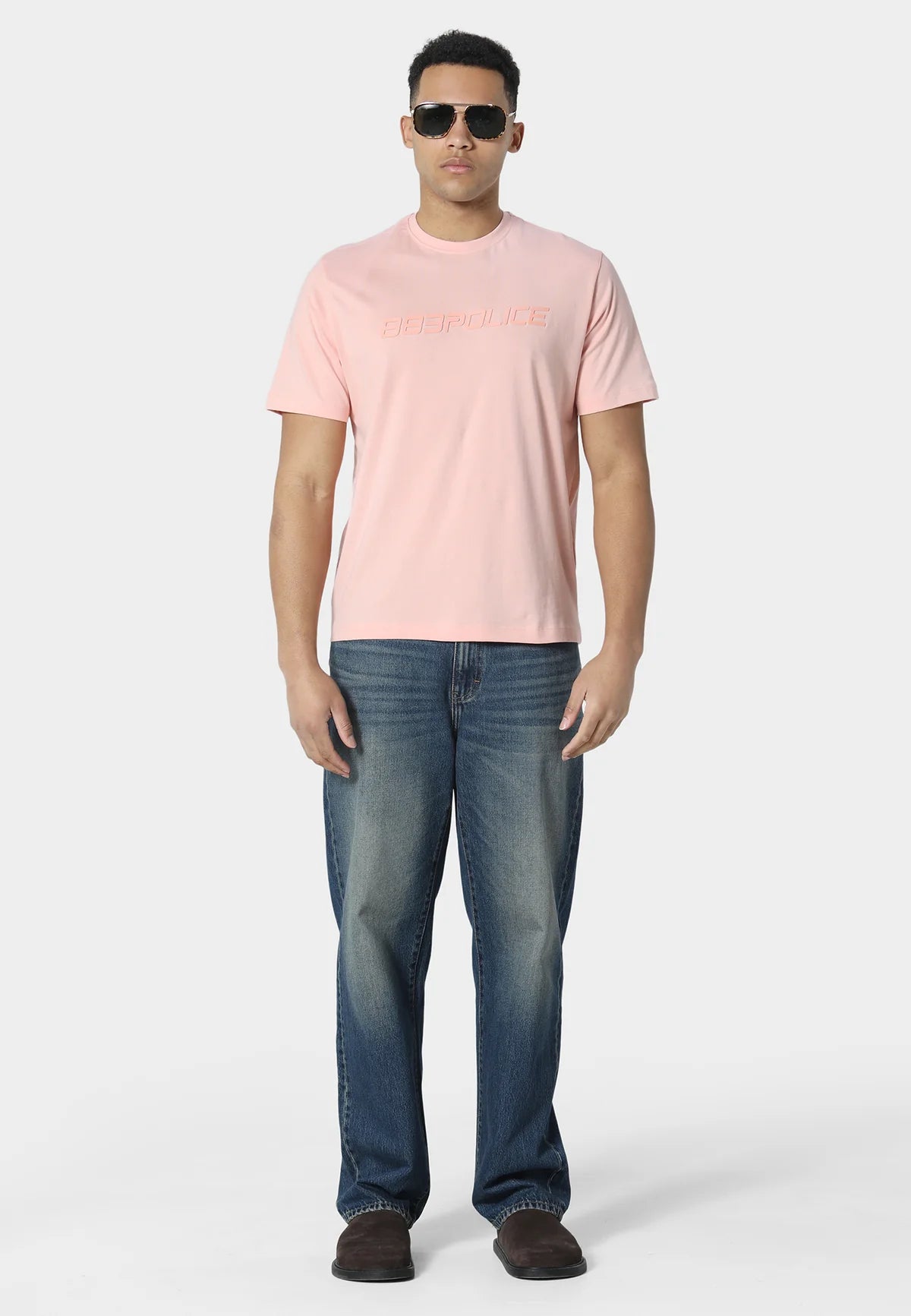 883 Police TRULLA PINK FROST T-SHIRT