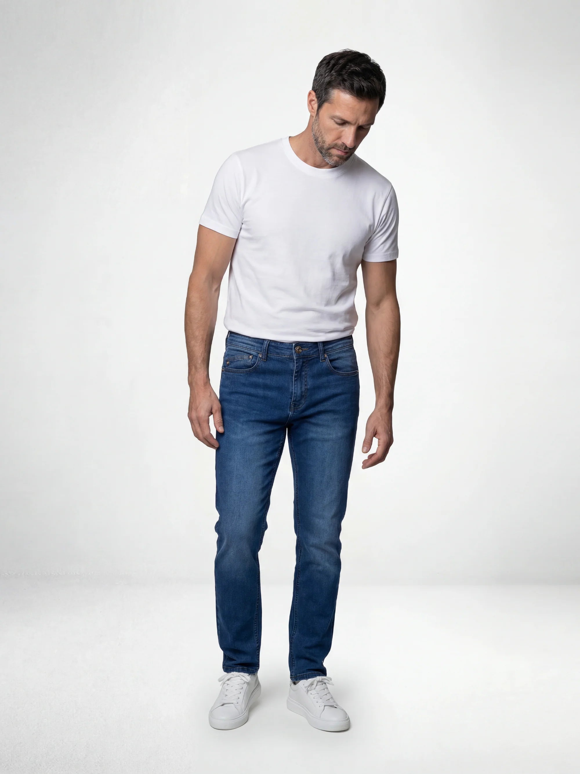 Mish Mash 1984 Tapered Fit Seltzer Blue Black Denim BLUE/BLACK