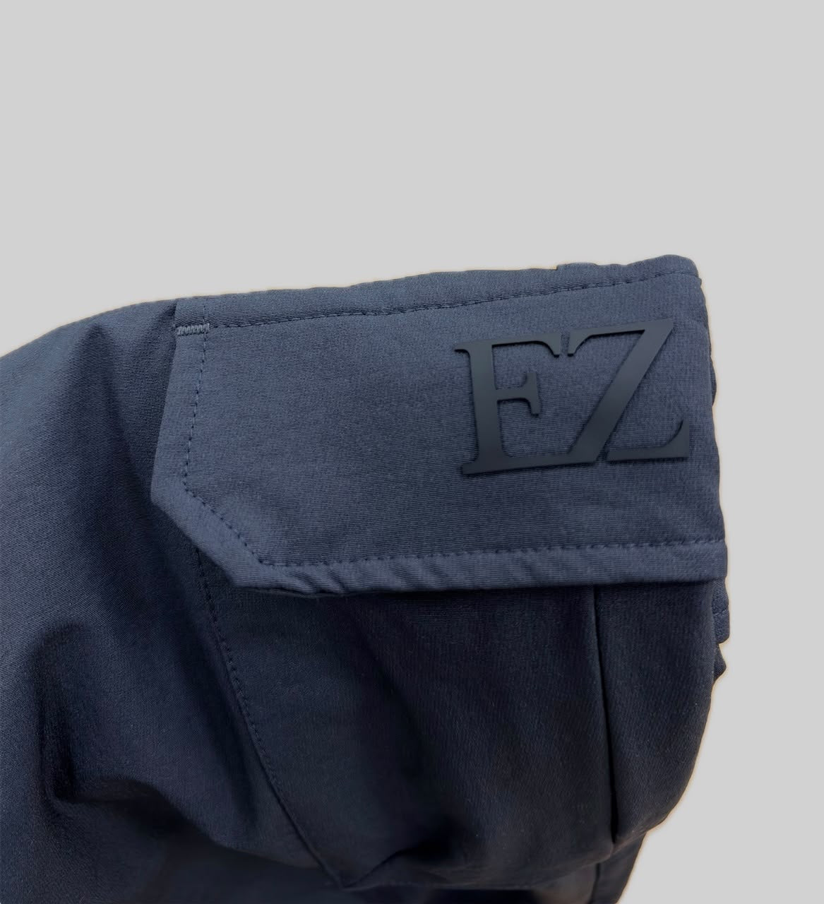 Enzo Jeans Milano Technical Ripstop Cargo Pants Charcoal