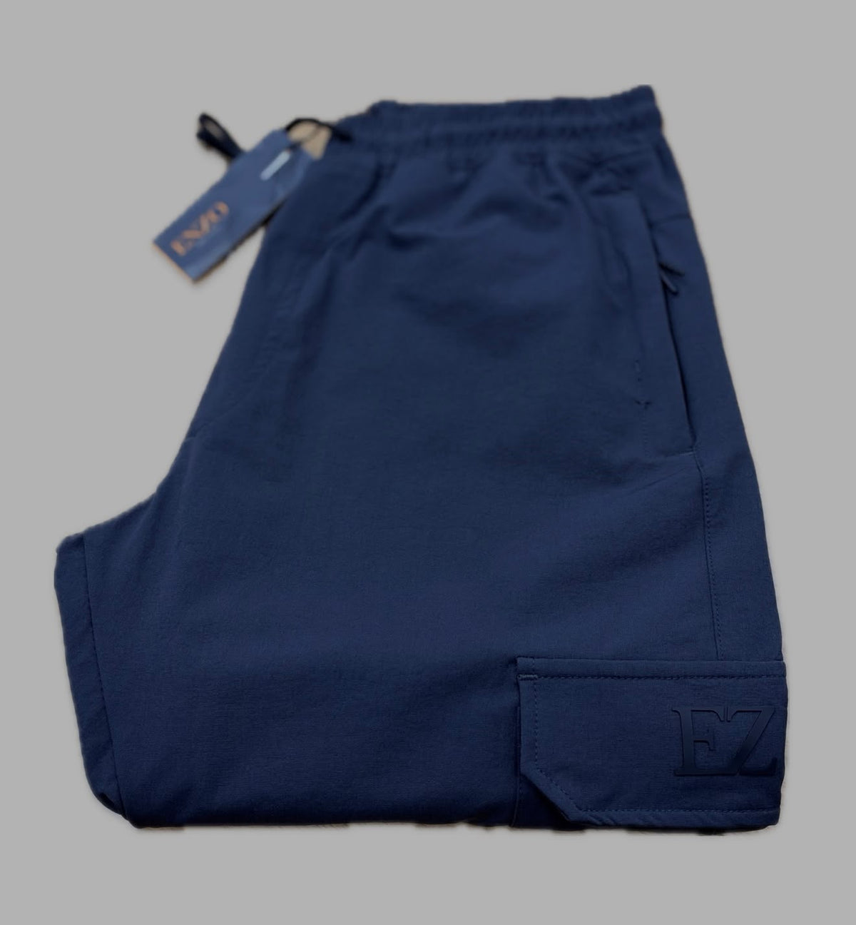 Enzo Jeans Milano Technical Ripstop Cargo Pants Charcoal