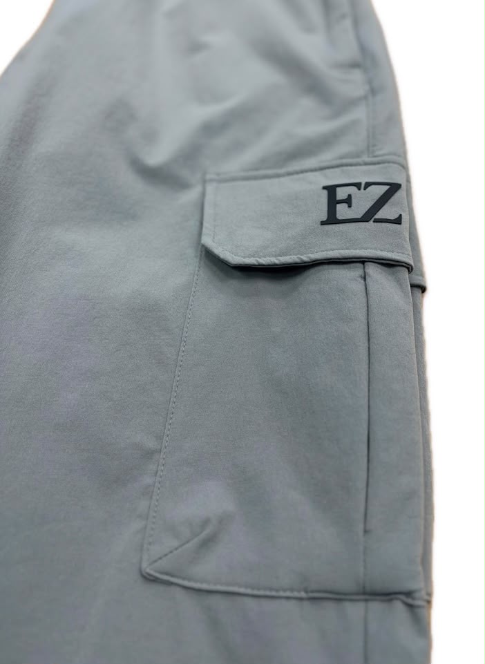 Enzo Jeans Milano Technical Ripstop Cargo Pants Light Grey
