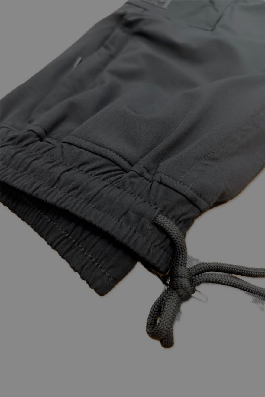 Enzo Jeans Milano Technical Ripstop Cargo Pants Black
