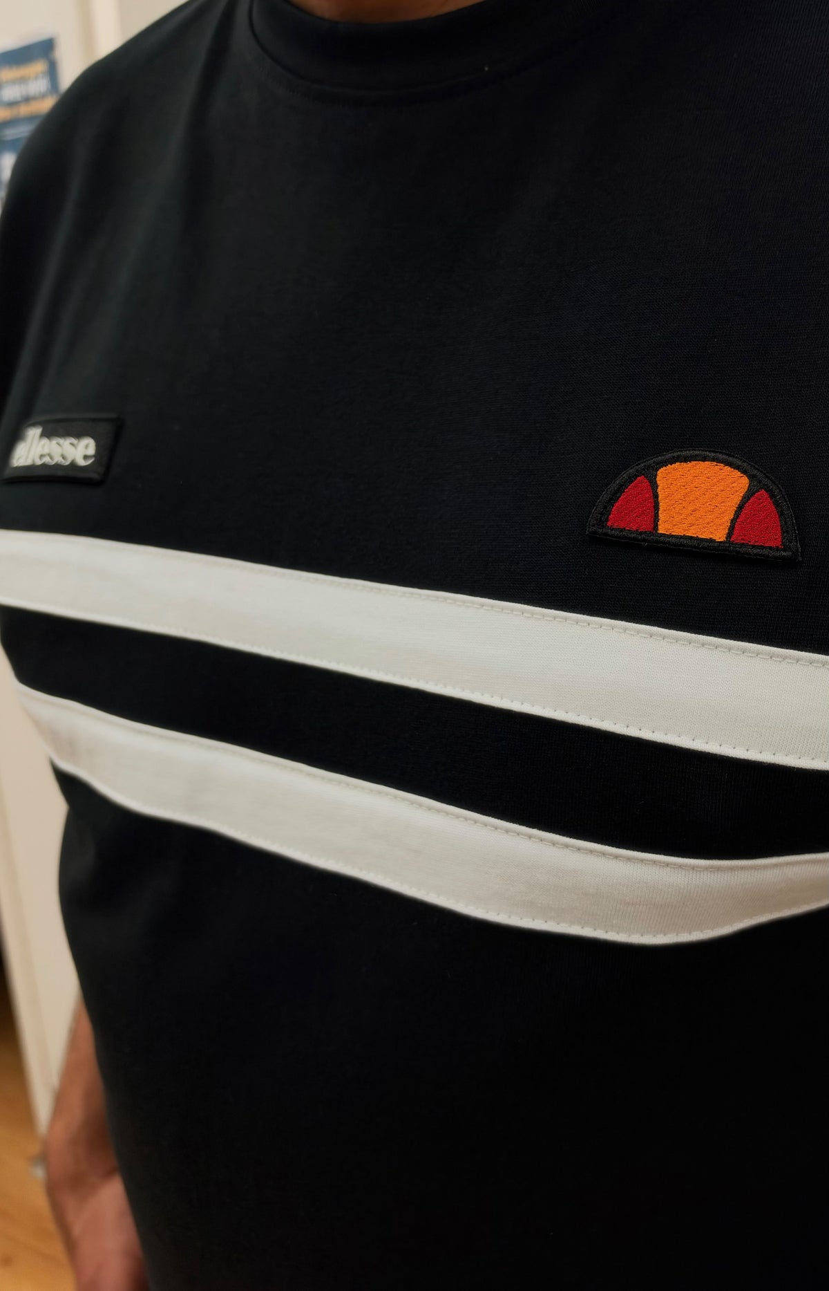 Ellesse Venire Panel T-Shirt Black/White