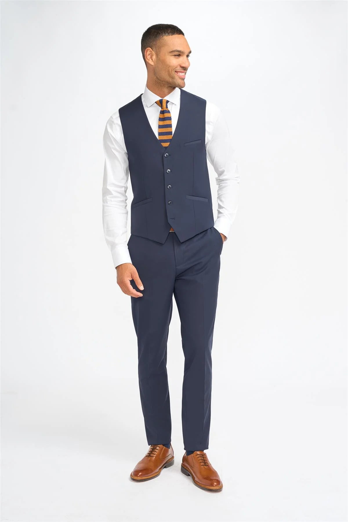 House of Cavani Malibu Waistcoat - Navy Blue