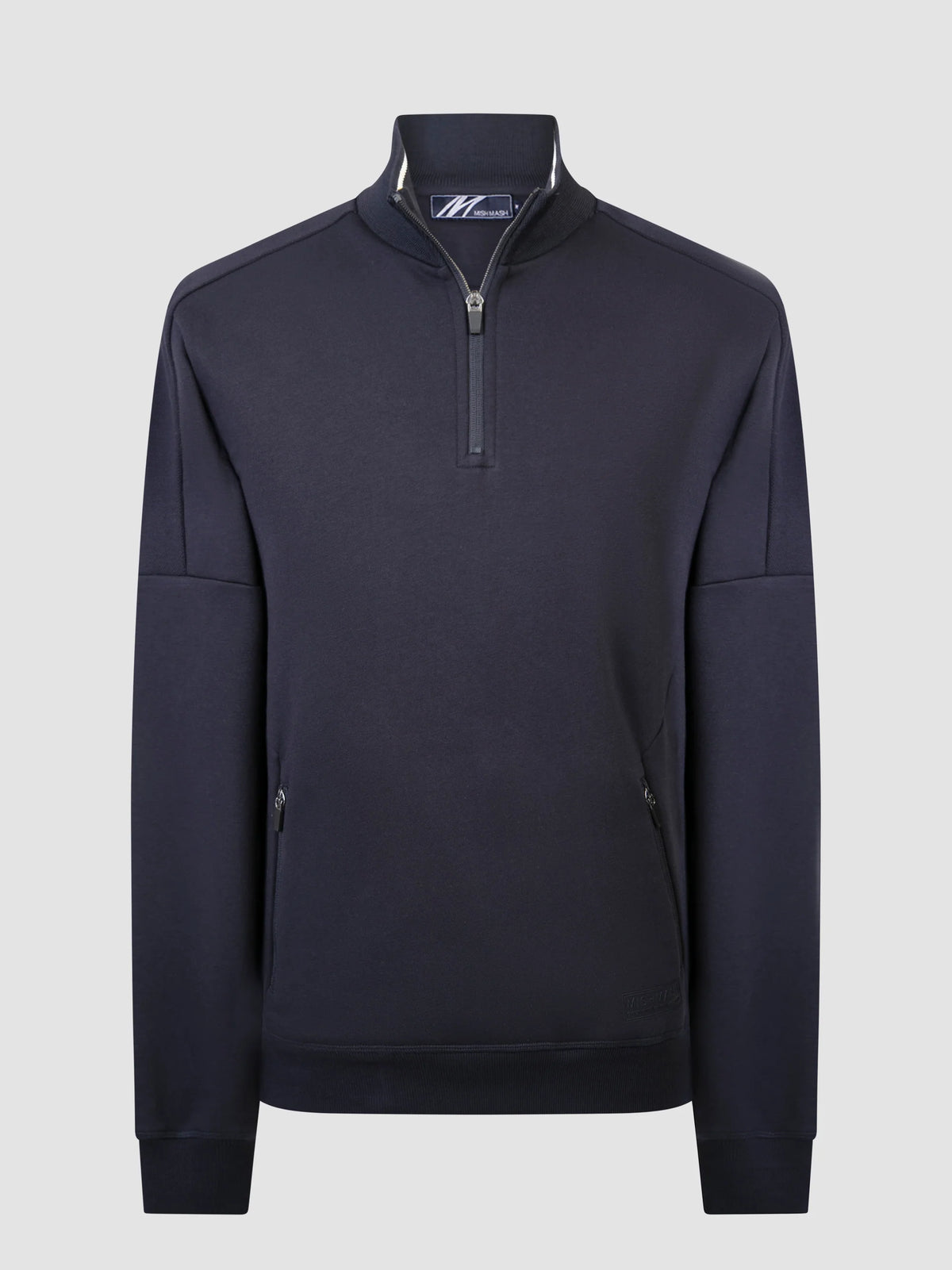 Mish Mash Barombi Long sleeve ¾ zip funnel neck Sweat - Navy Blue