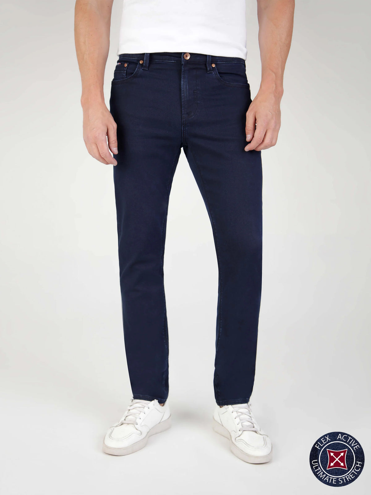 Mish Mash 1984 TAPERED FIT FLEX ACTIVE BLUE BLACK DENIM JEAN