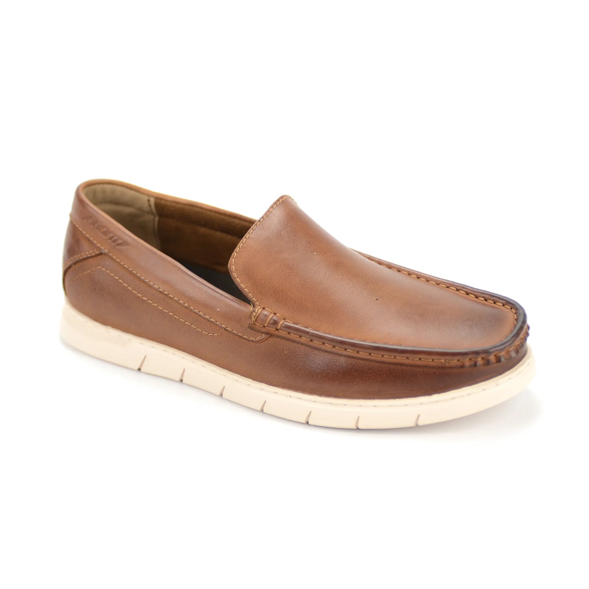 Front Dino Slip-On Loafers - TAN Brown