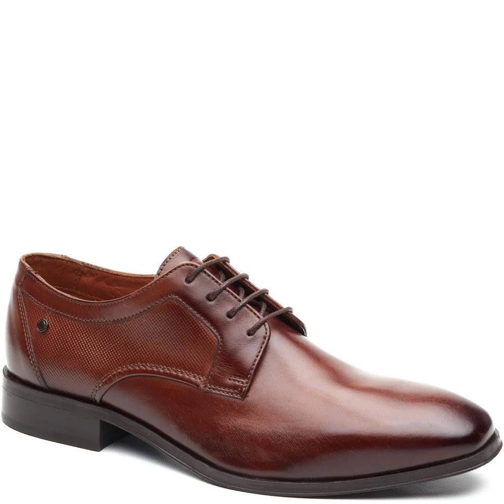 Base London Dome Leather Derby Shoes - DARK TAN