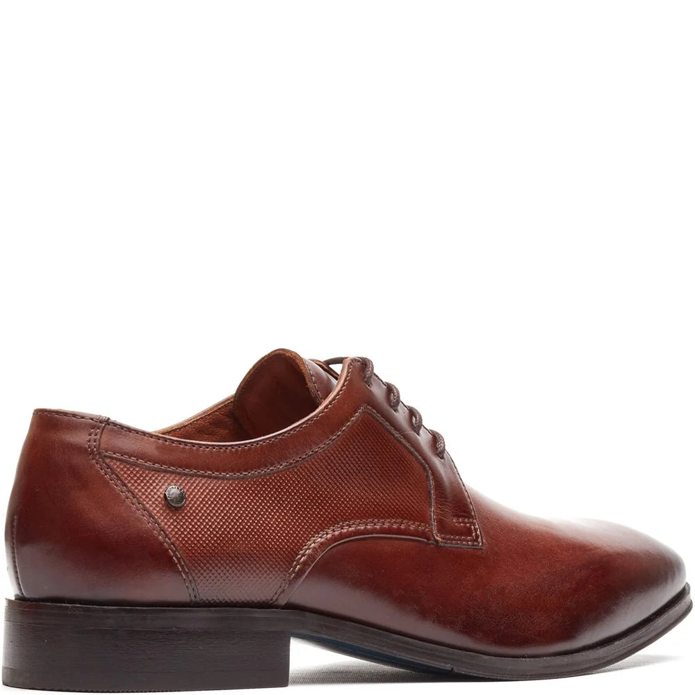 Base London Dome Leather Derby Shoes - DARK TAN