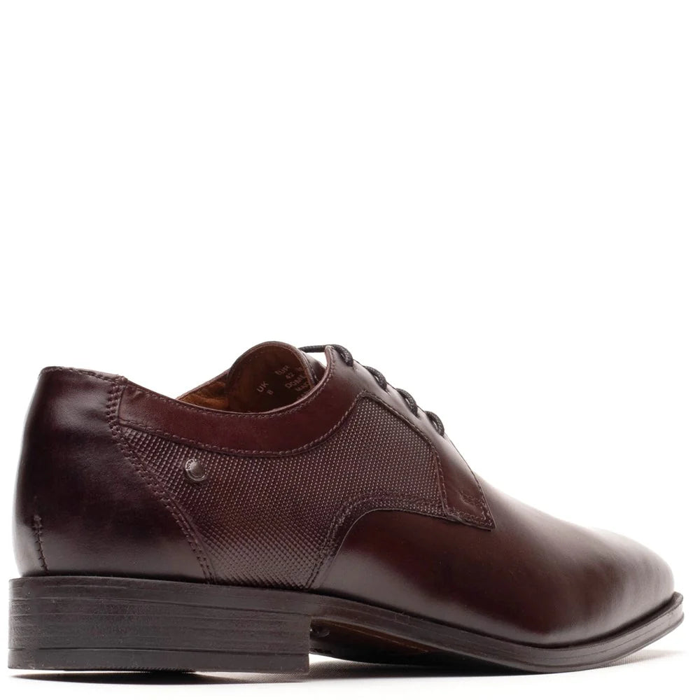 Base London Dome Leather Derby Shoes - BROWN