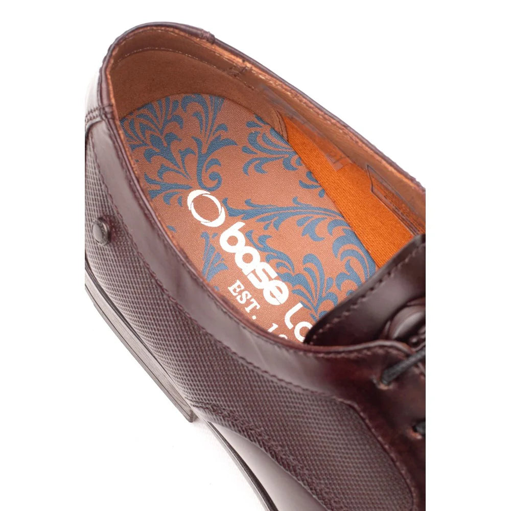 Base London Dome Leather Derby Shoes - BROWN