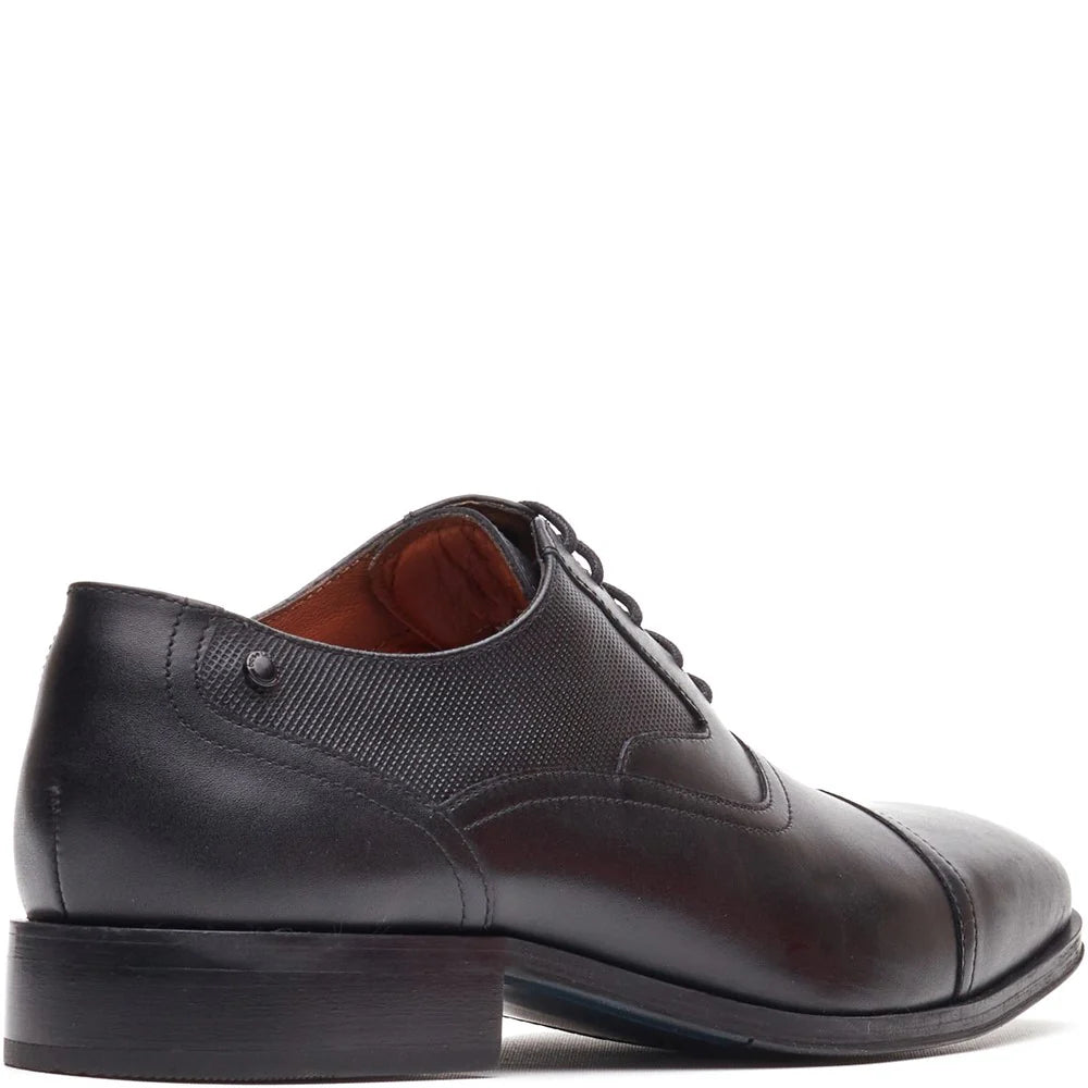 Base London Portico Leather Toe Cap Oxford Shoes - Black