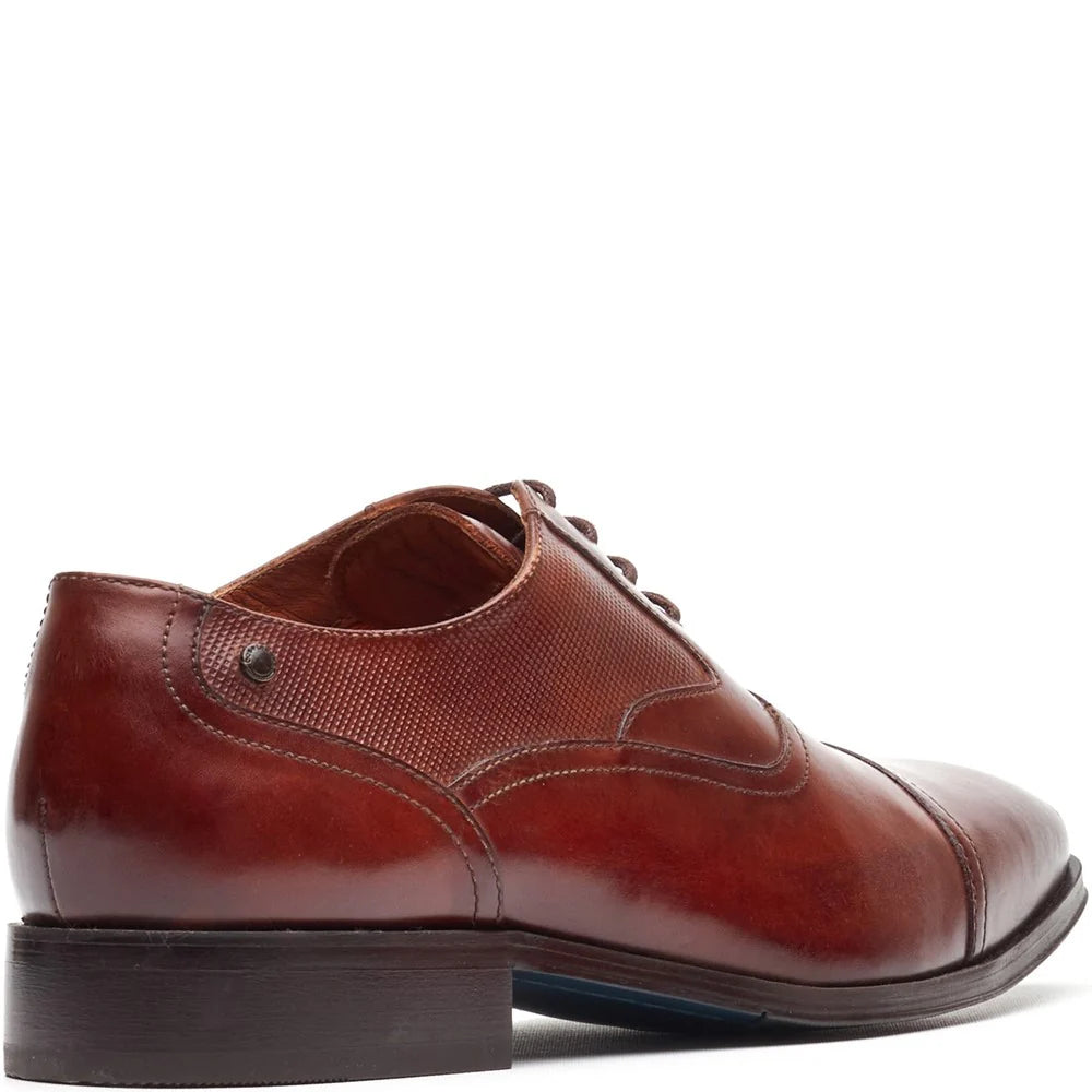 Base London Portico Leather Toe Cap Oxford Shoes - Tan