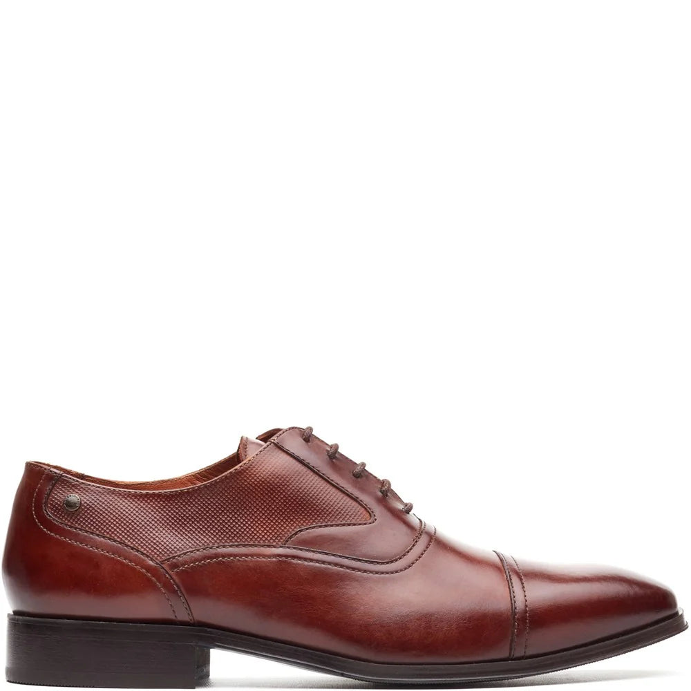 Base London Portico Leather Toe Cap Oxford Shoes - Tan