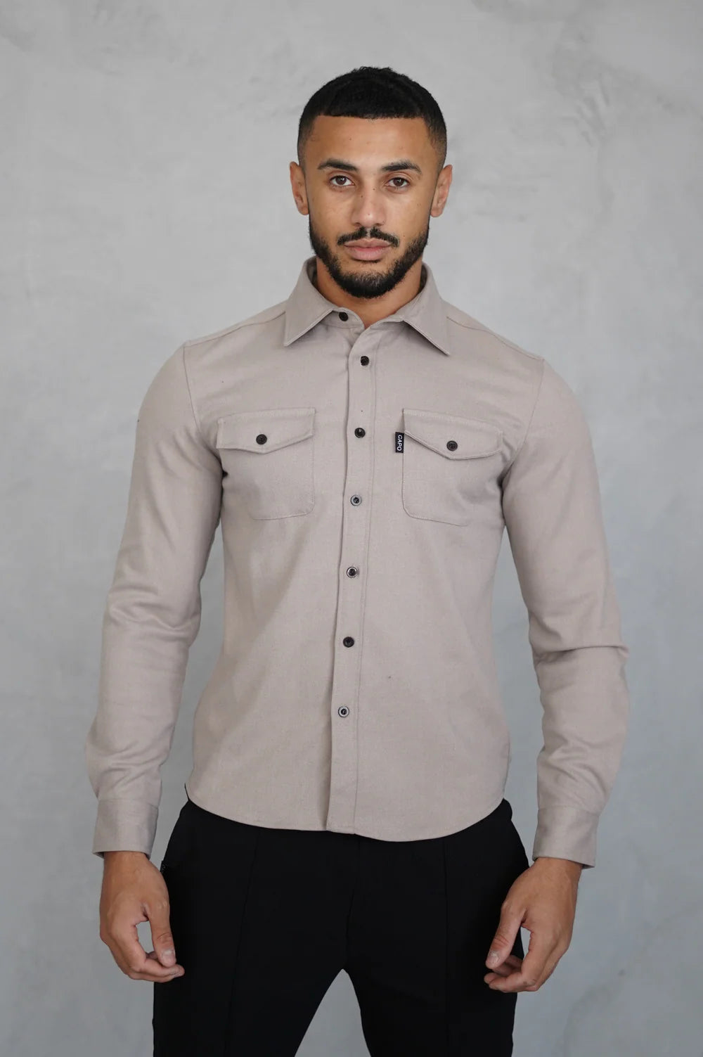 Capo premium look OVERSHIRT COLOUR Stone