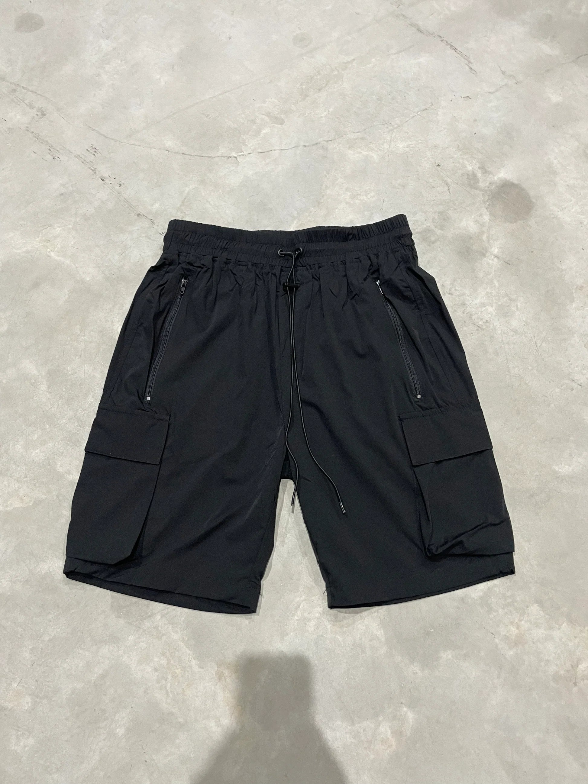 Capo UTILITY aesthetic fitting Cargo Short COLOUR Black