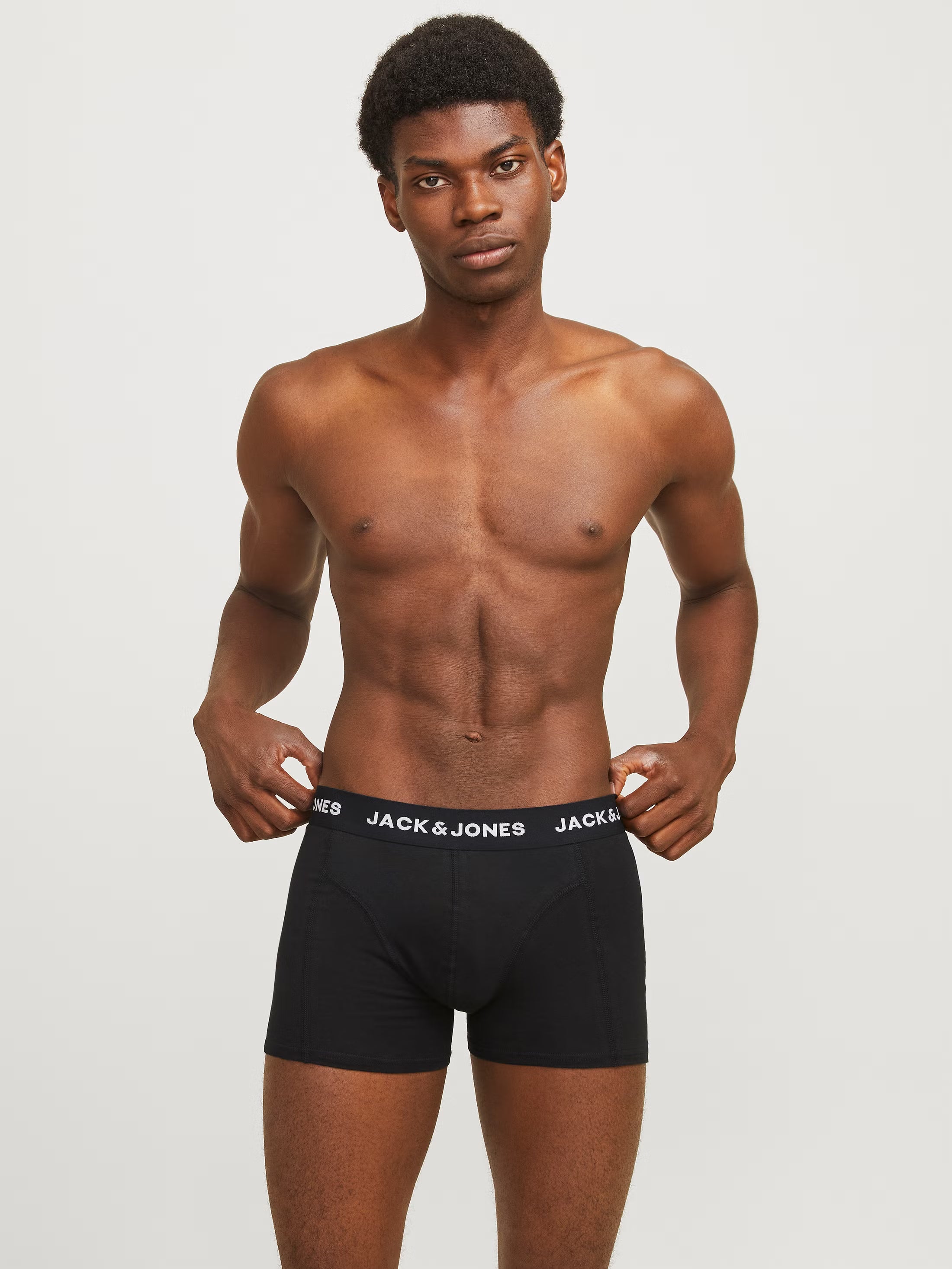 Jack & Jones Anthony 3-Pack Close Fitting Trunks - Black