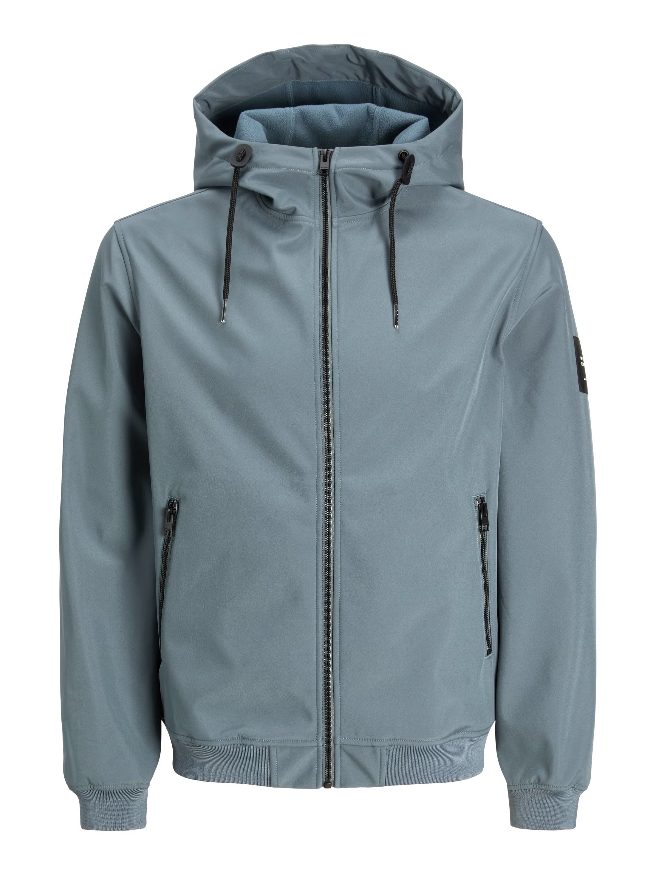 Jack&Jones Basic Softshell Hooded Jacket in STORMY WEATHER