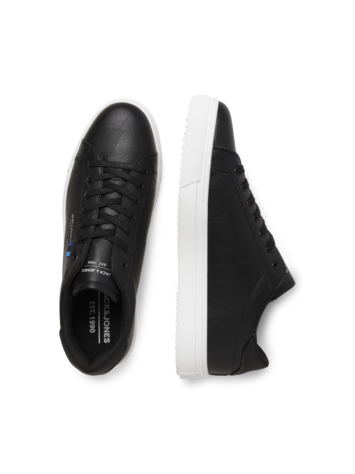 Jack&Jones Bale Lace Up Sneaker Trainers in Black / Anthracite