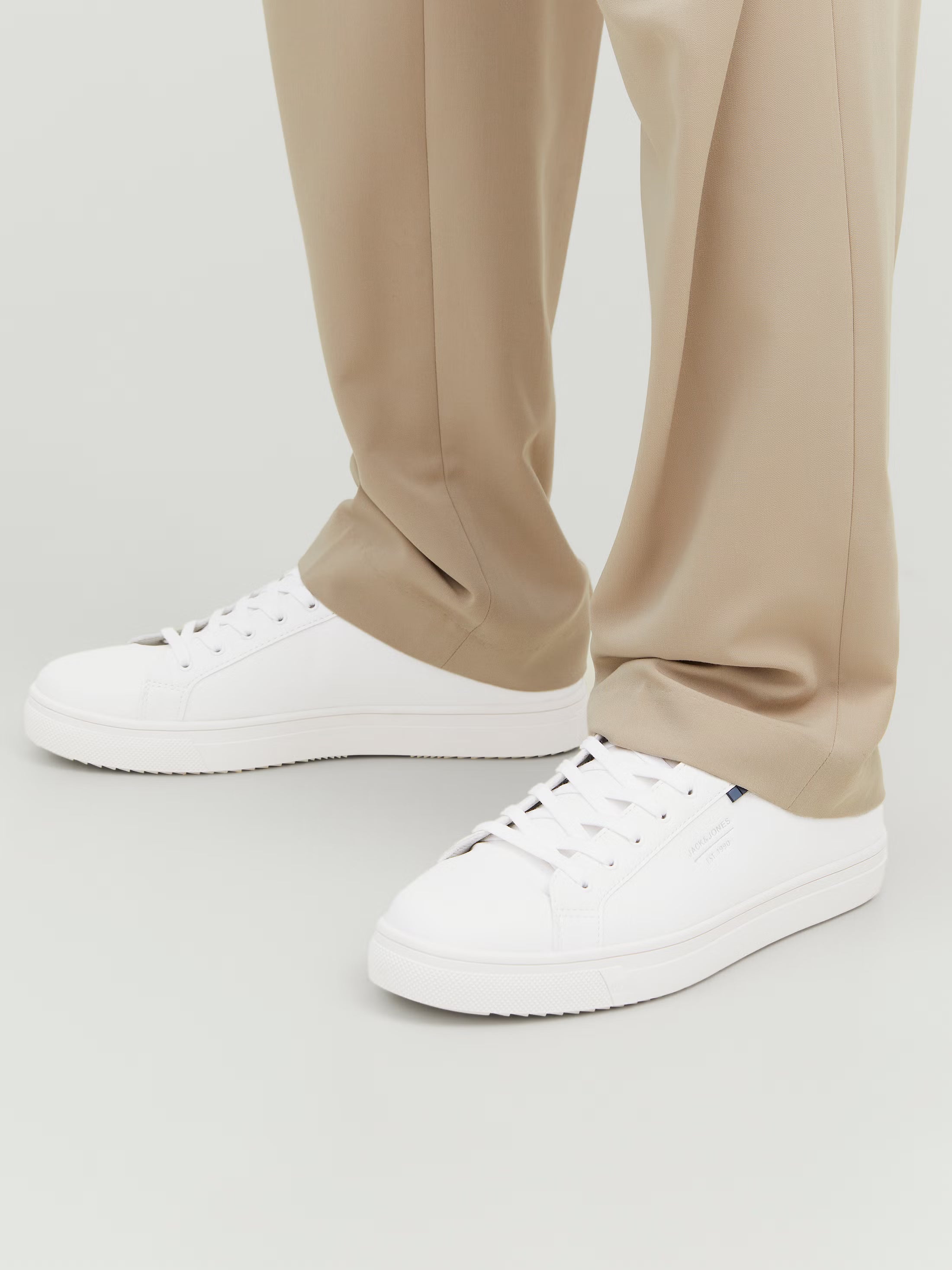 Jack&Jones Bale Lace Up Sneaker Trainers in WHITE