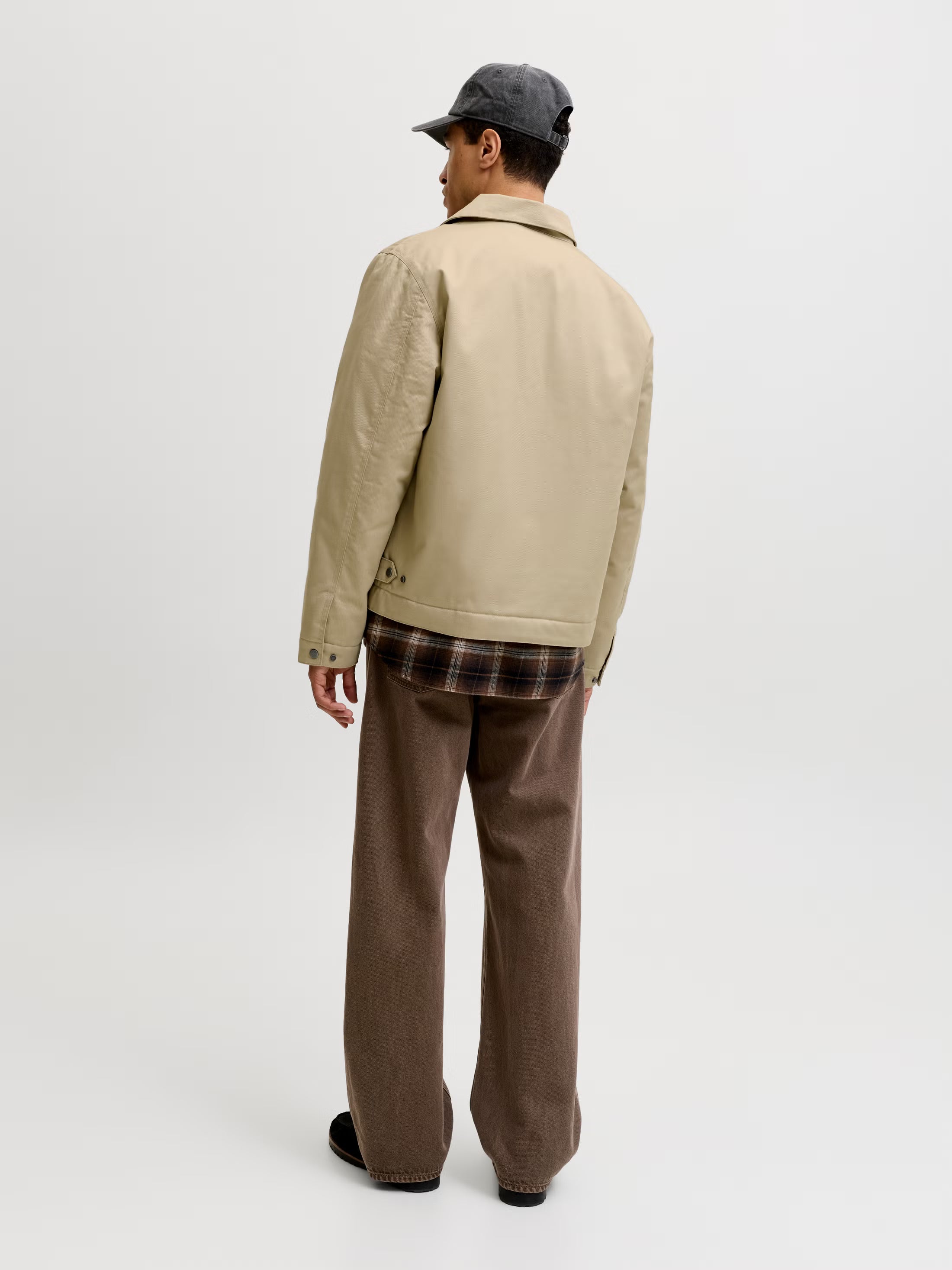 Jack&Jones Colton Padded classic workwear Jacket in Beige / Fields Of Rye