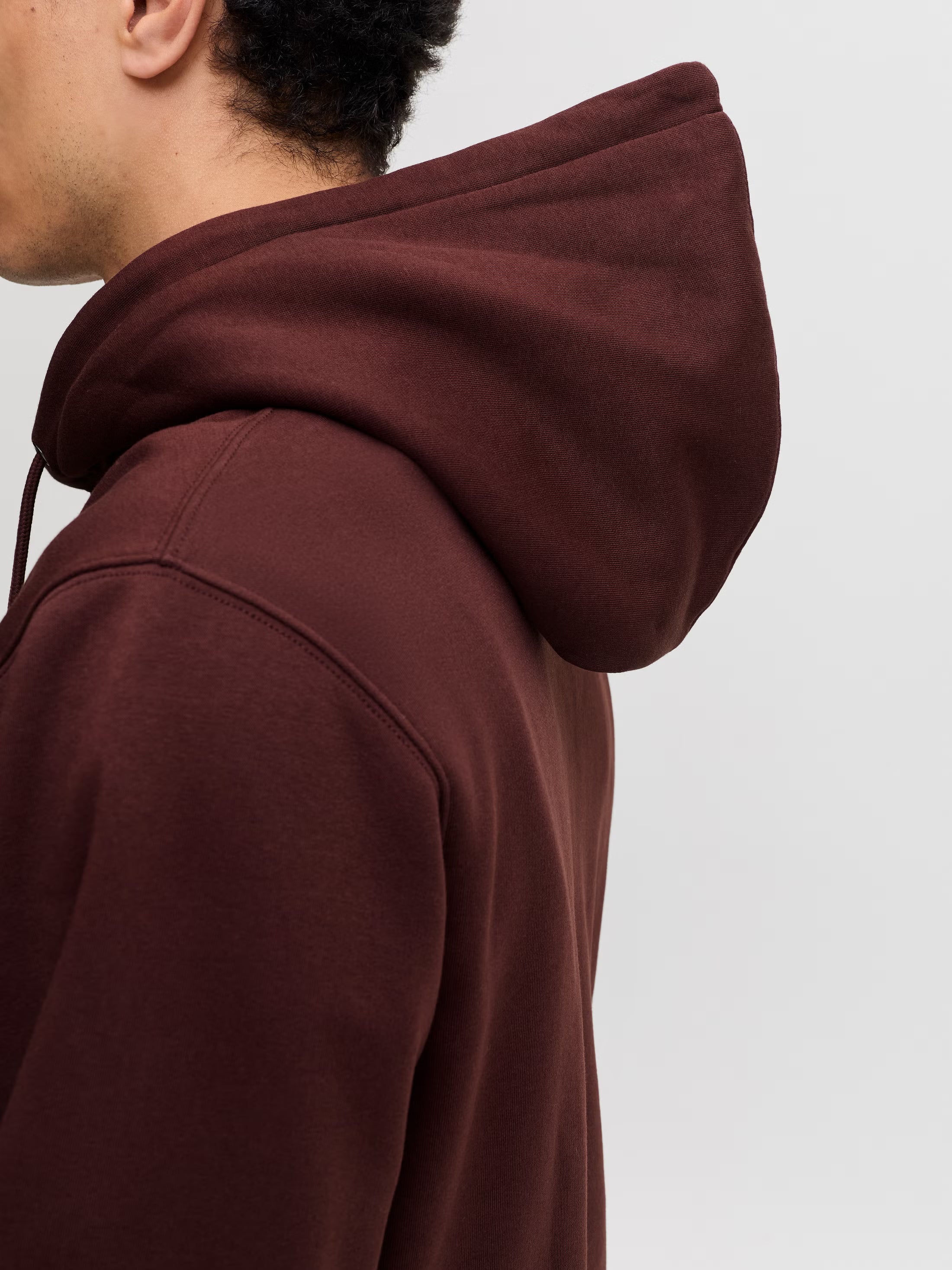Jack&Jones Star Logo Hoodie in Purple / Bitter Chocolate