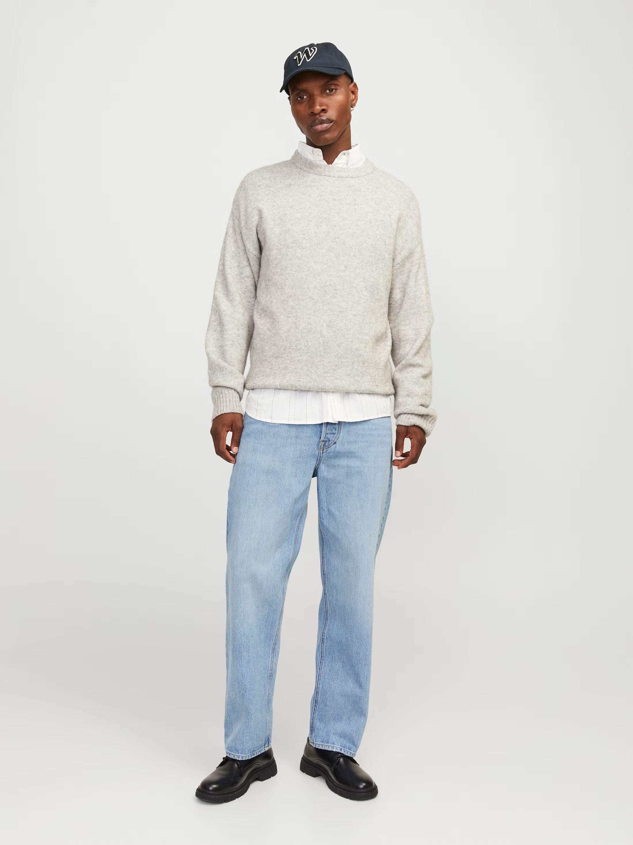 Jack&Jones EDDIE COOPER AM 068 Loose-fit jeans - BLUE DENIM