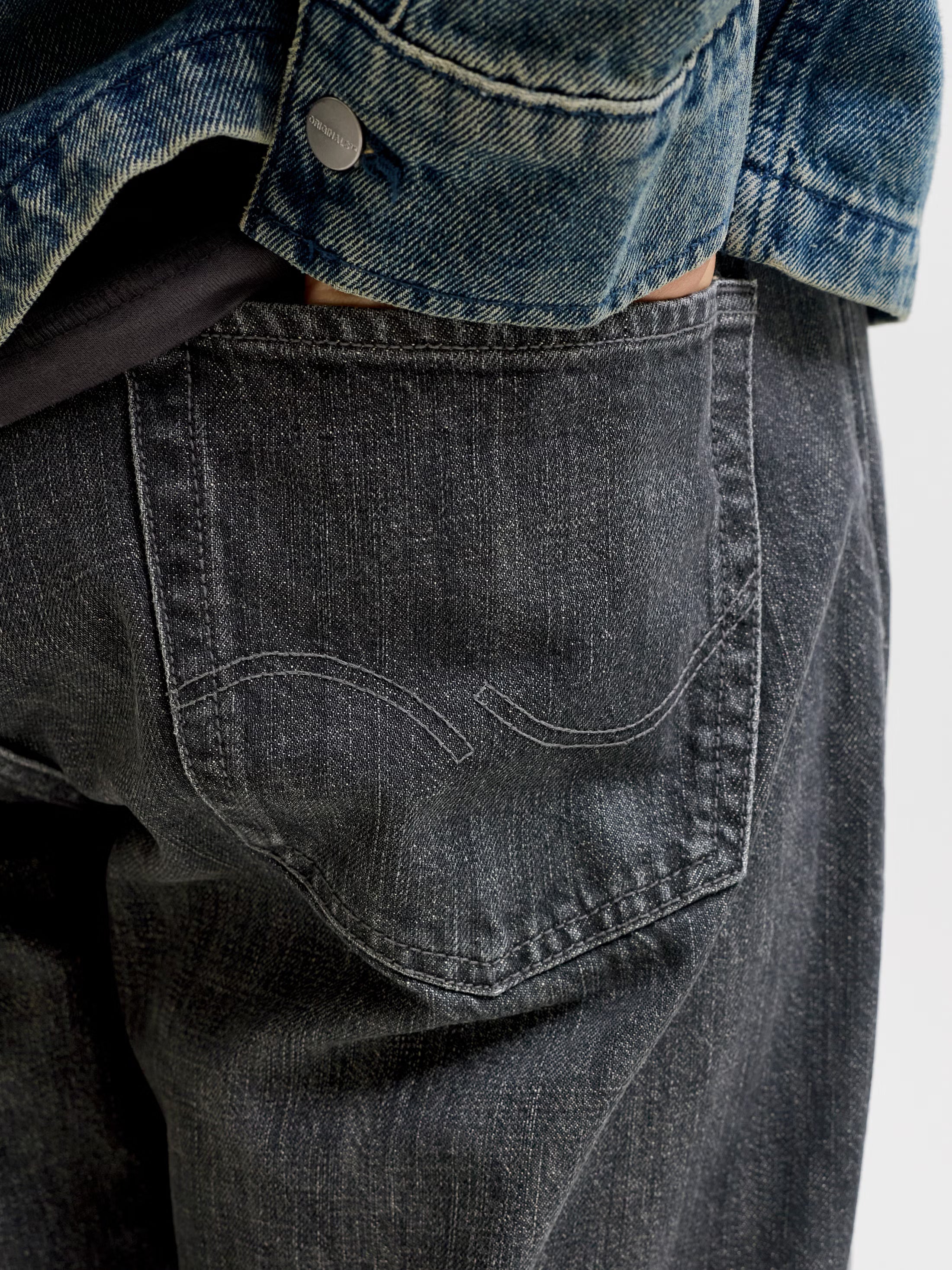 Jack&Jones JJIEDDIE JJORIGINAL SQ 754 Loose-fit jeans - BLACK DENIM