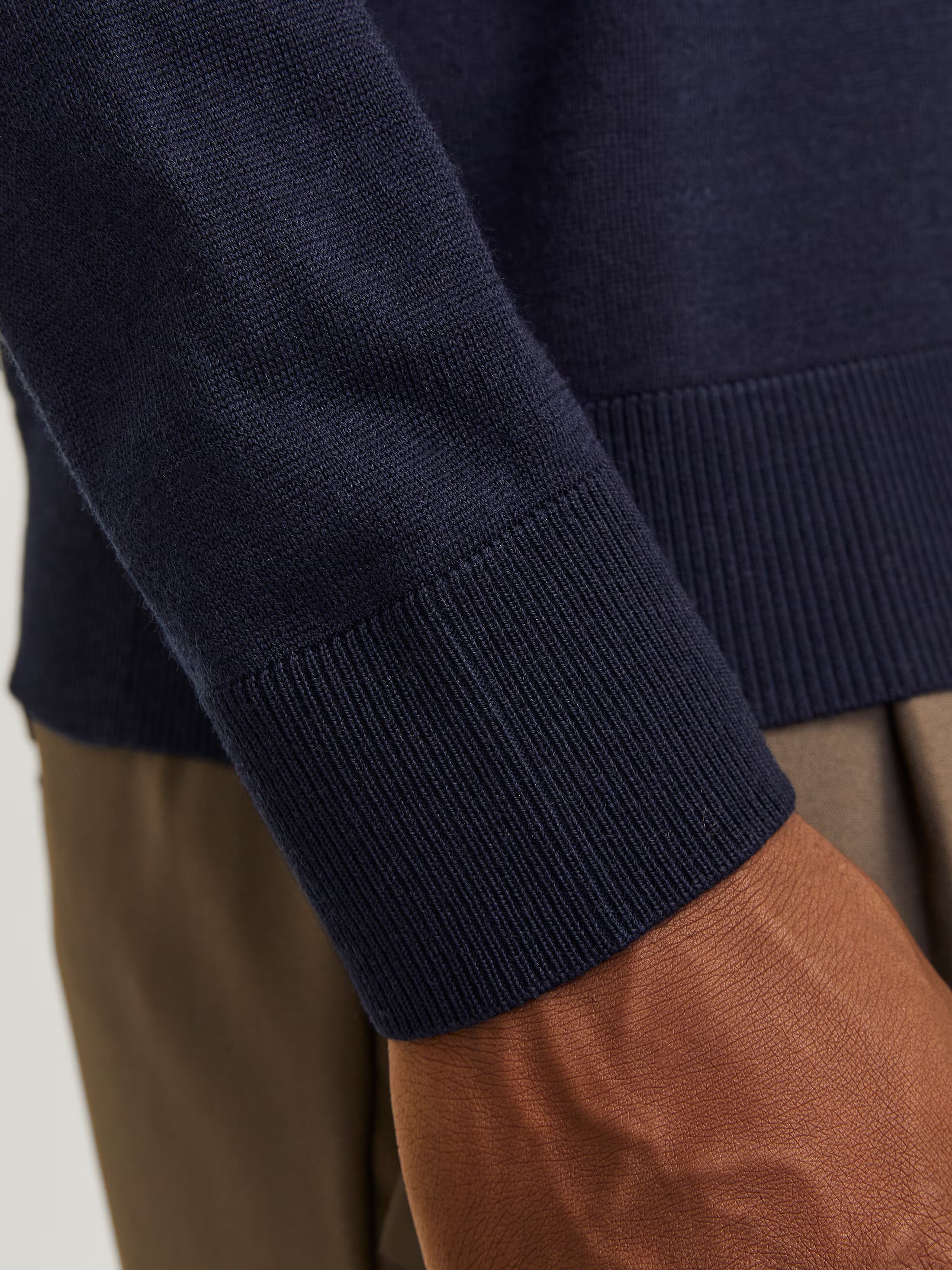 Jack&Jones Milano Plain Knitted pullover Crew Neck NIGHT SKY
