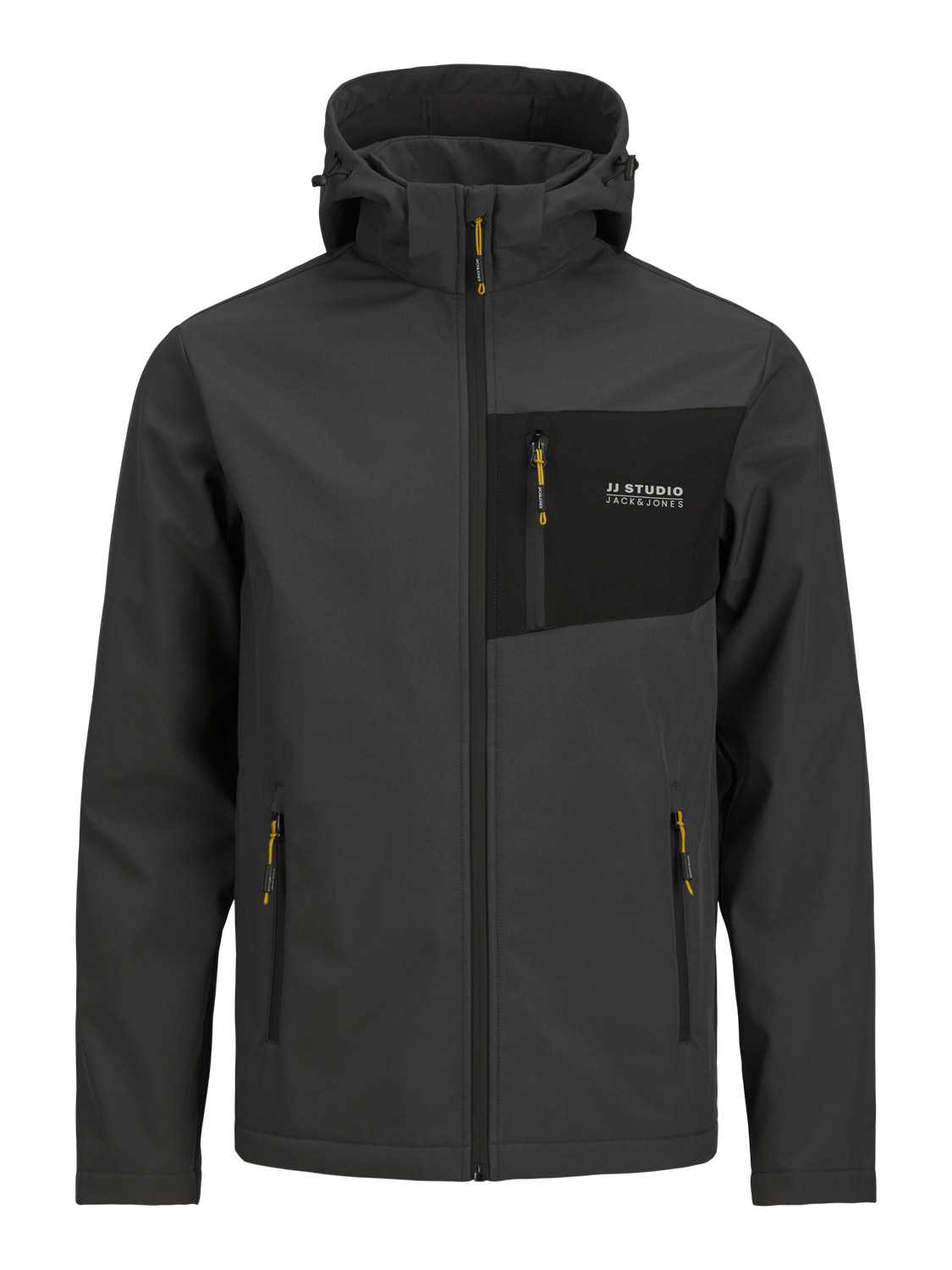 Jack & Jones water-resistant Softshell Hooded Jacket Taylor - ASPHALT