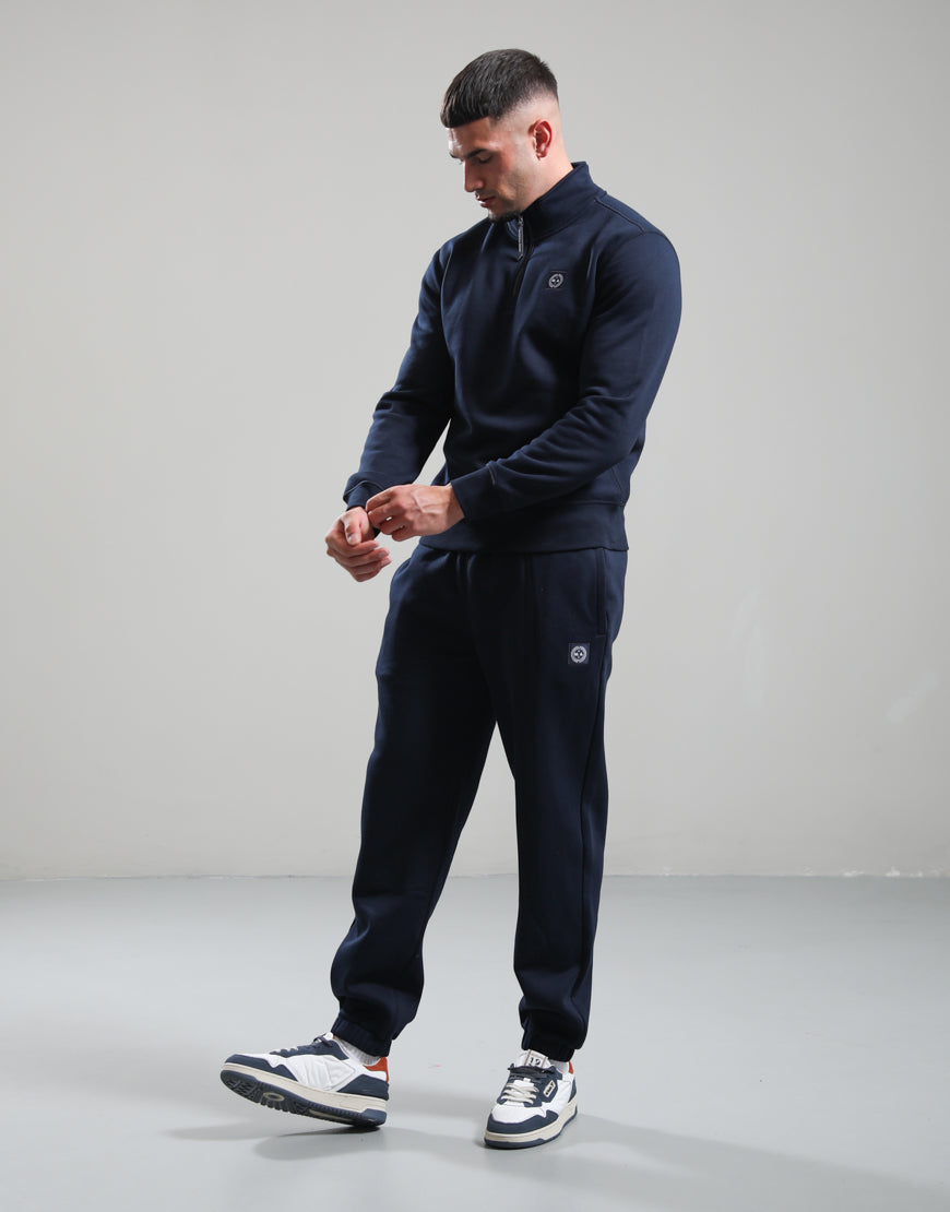 Marshall Artist Marchio 1/4 Zip Sweat Navy
