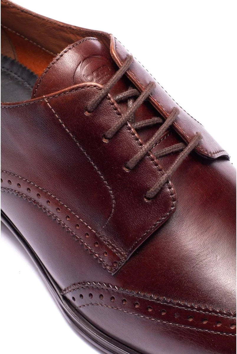 Base London Sloane Brogue Shoes Brown