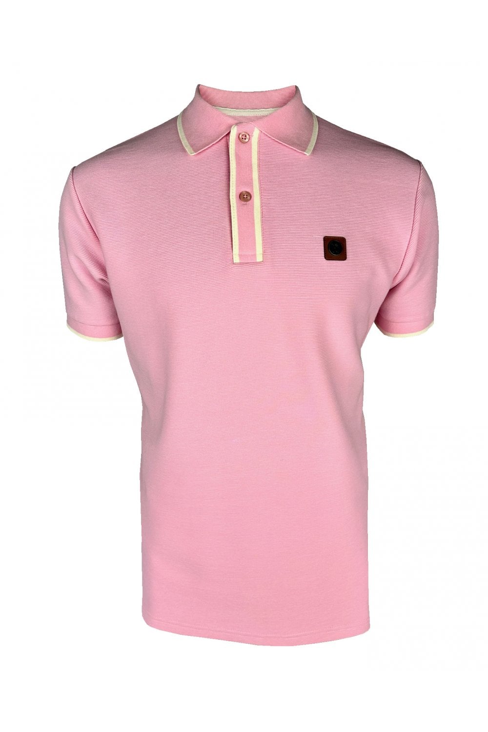 TROJAN Ottoman Stripe Trim Polo TR/9080 PINK